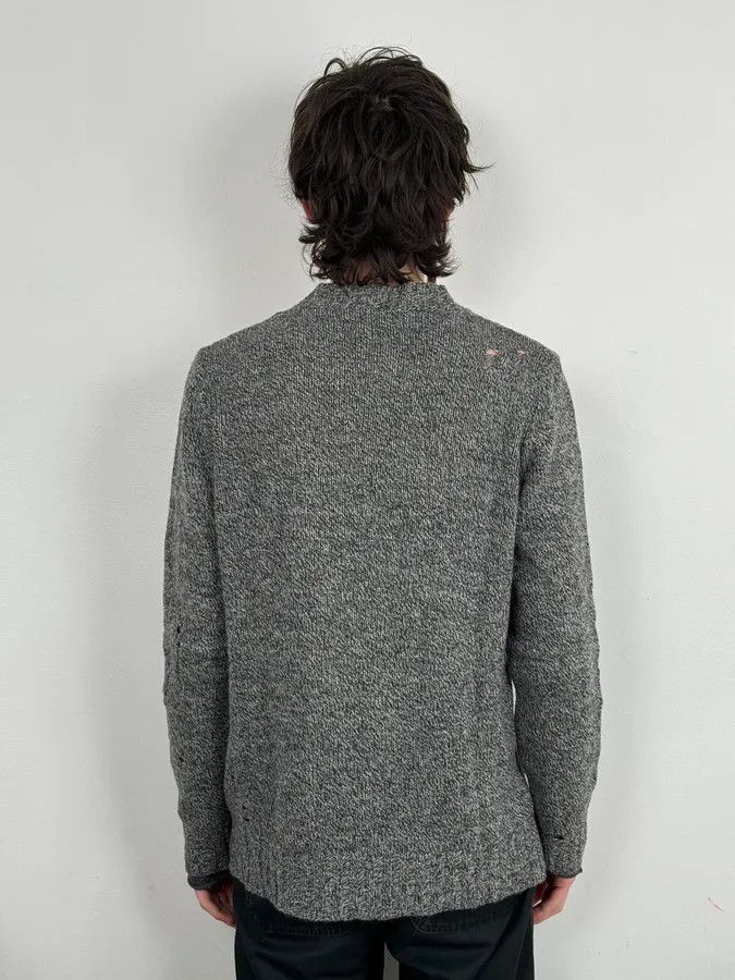 Diesel 2000s Diesel Destroyed Grey Wool Sweater Size US M / EU 48-50 / 2 - 3 Thumbnail
