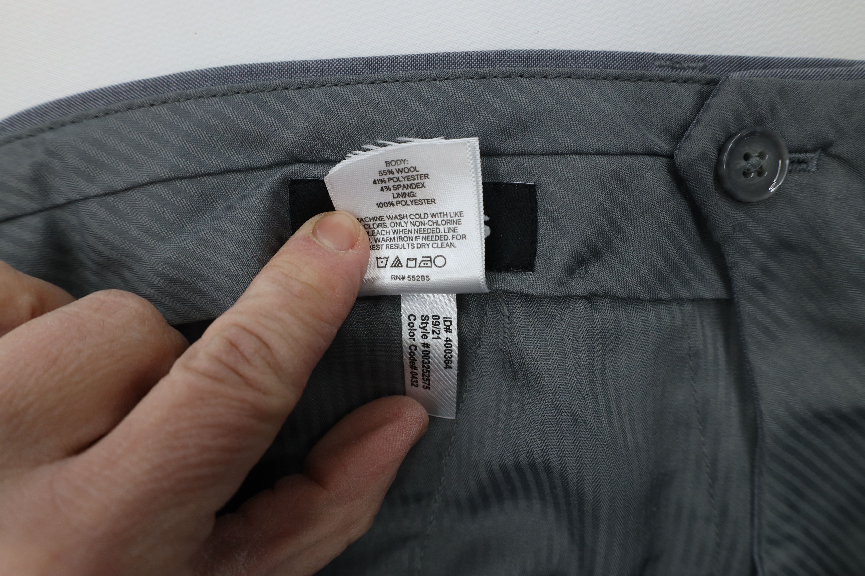 Express × Vintage Express Slim Fit Chambray Wool Blend Chinos Chino Pants Gray Size US 29 - 7 Thumbnail
