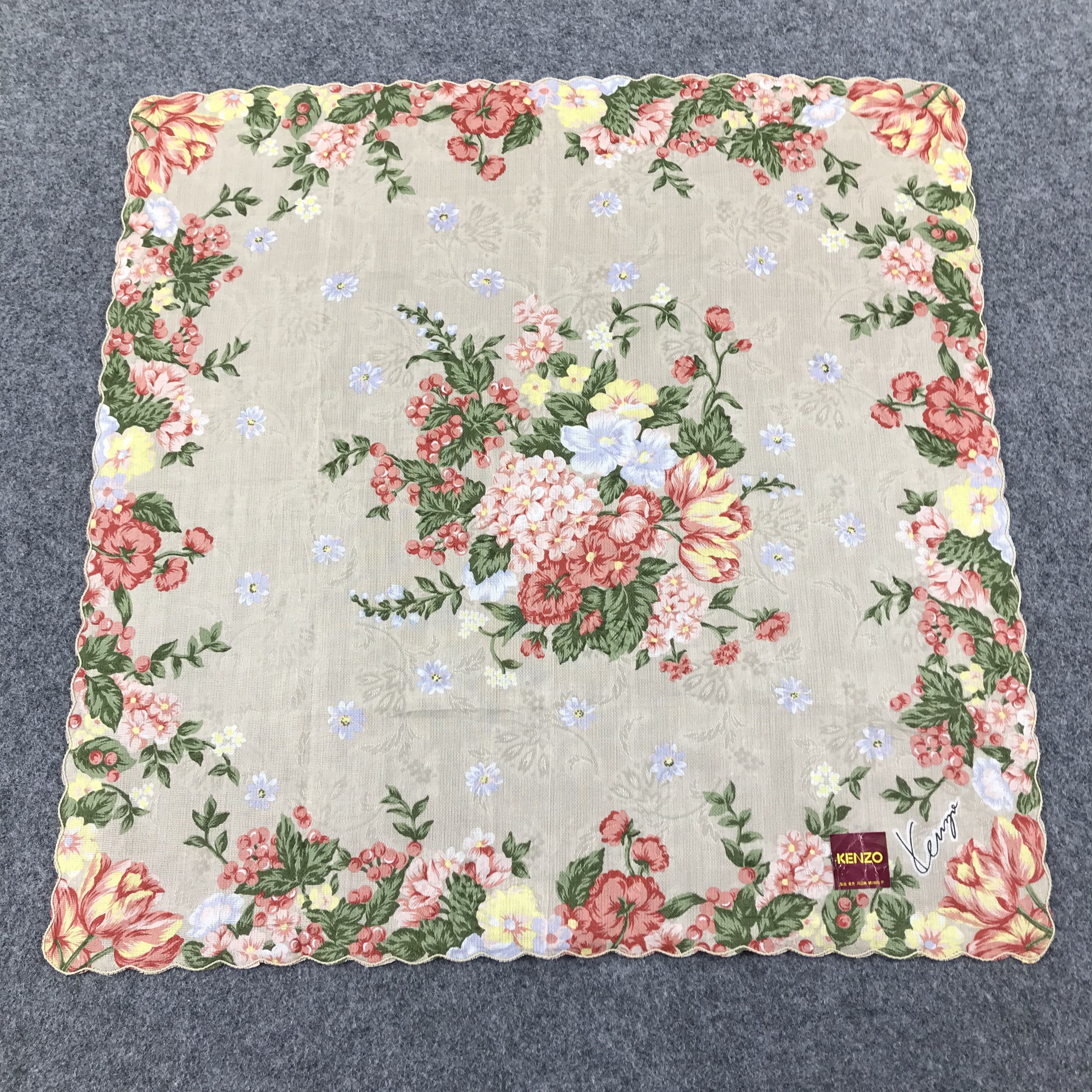 Kenzo Kenzo Floral Handkerchief Neckerchief Bandana H371 Size ONE SIZE - 1 Thumbnail