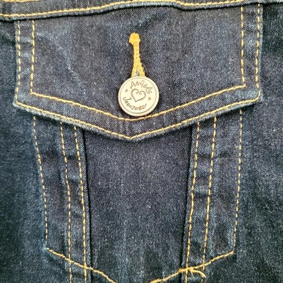 Other Juniors' Angels Dark Wash Denim Jacket Classic Retro Size M / US 6-8 / IT 42-44 - 8 Thumbnail