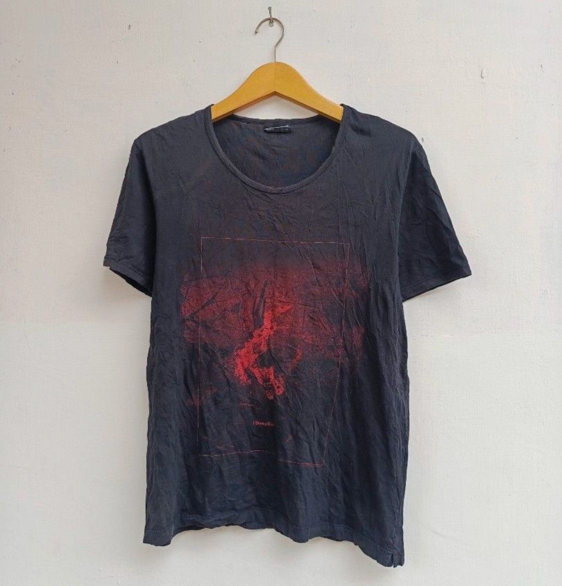 Lad Musician burning guitar Fading Tee