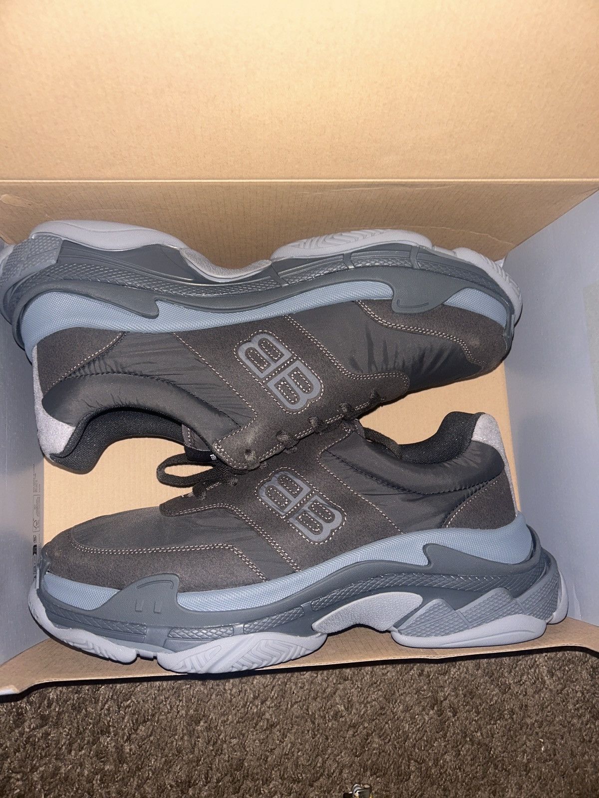 Balenciaga Balenciaga Triple S Dark Grey Mix Size US 12 / EU 45 - 3 Thumbnail