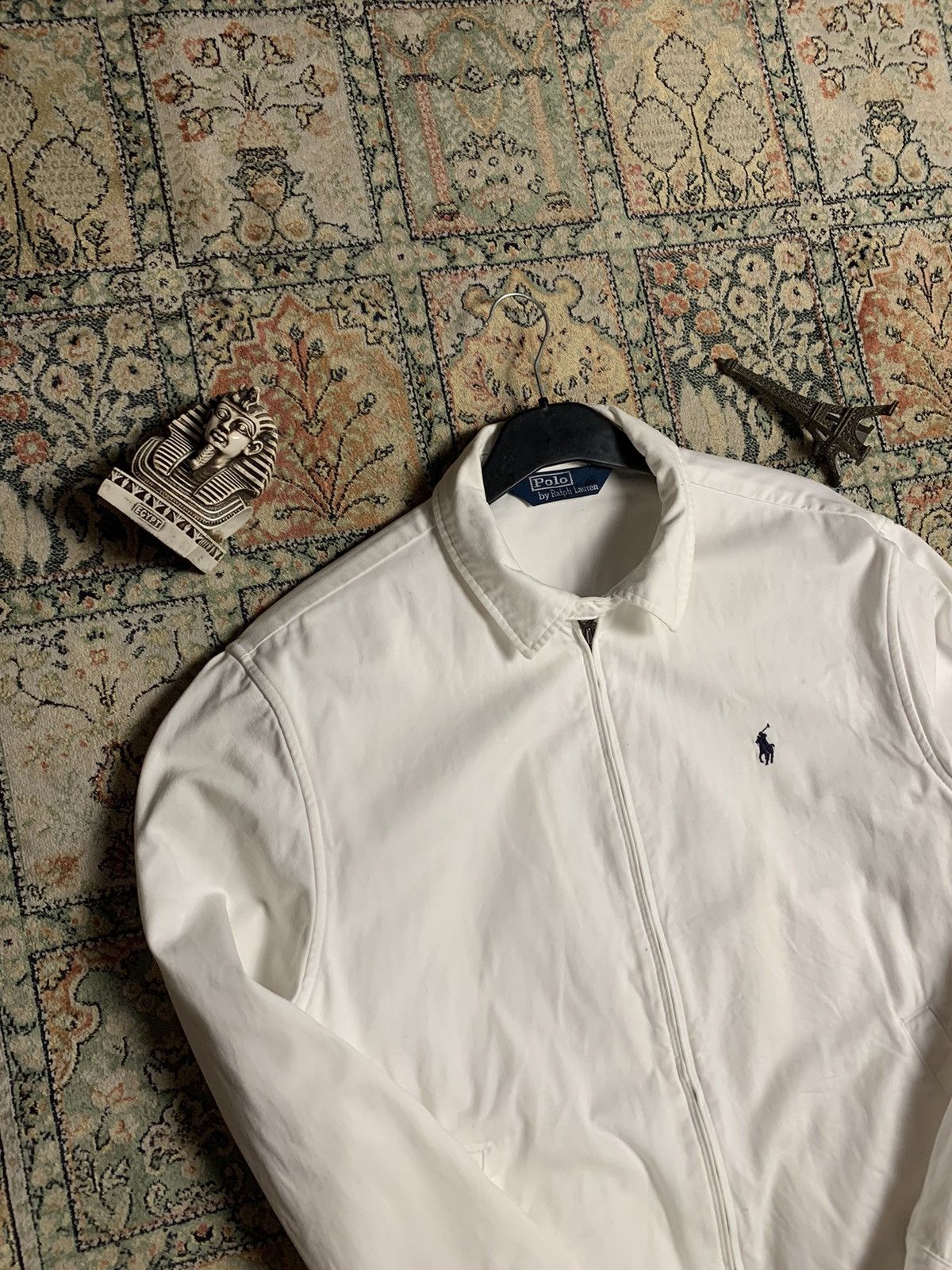 Polo Ralph Lauren × Ralph Lauren × Vintage Rare Vintage Polo Ralph Lauren White Zip Up Jacket Pony Logo Size US L / EU 52-54 / 3 - 4 Thumbnail