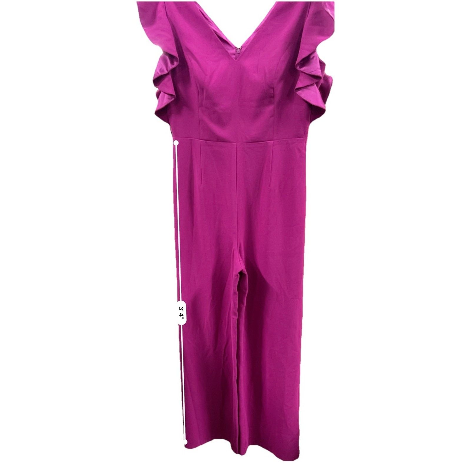Lilly Pulitzer Lilly Pulitzer Kallie Ruffle Jumpsuit Berry Women’s Size 6 Size 28" / US 6 / IT 42 - 9 Thumbnail