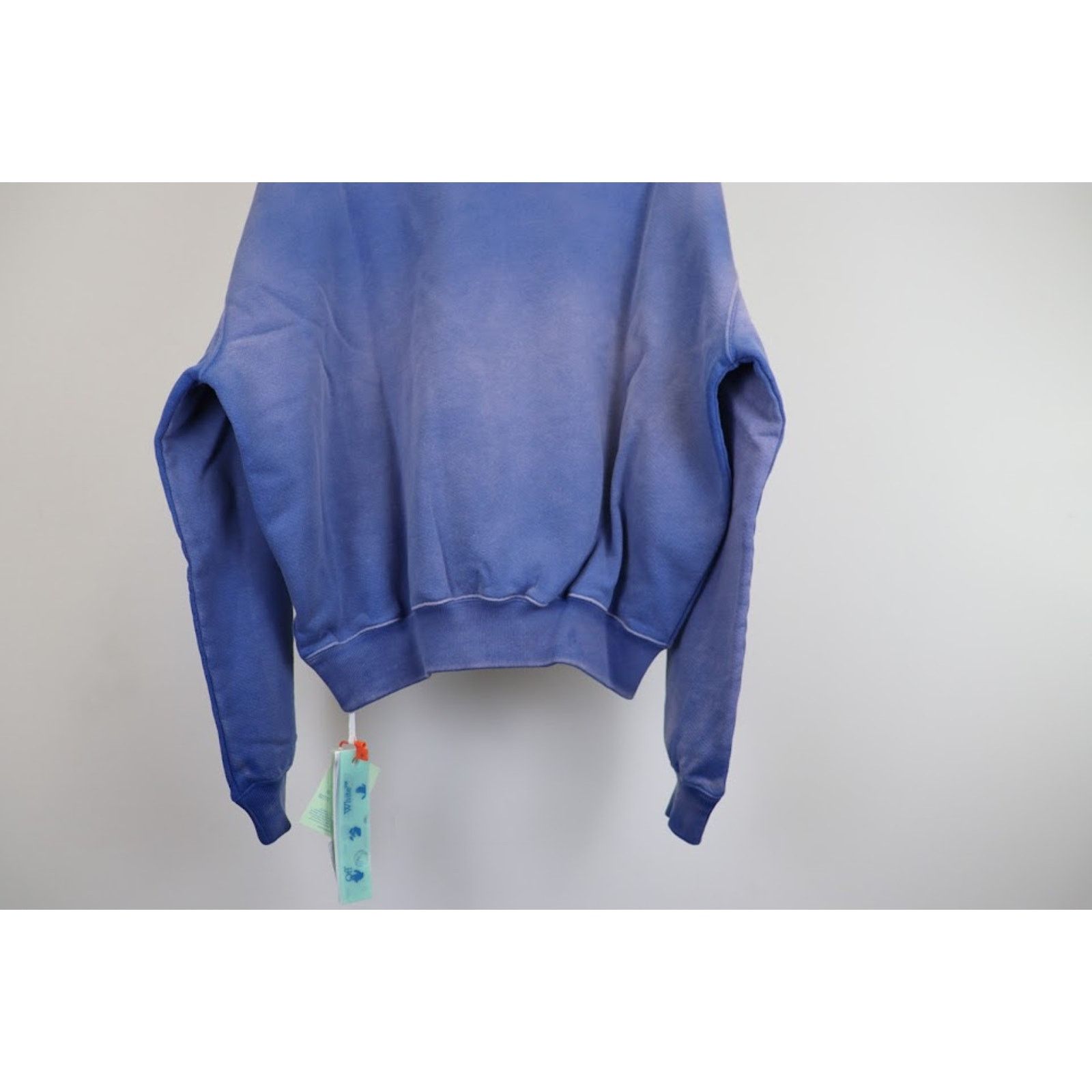 Off-White o1rshd1 Wave Off Boxy Crewneck in Purple/White Size US M / EU 48-50 / 2 - 9 Thumbnail