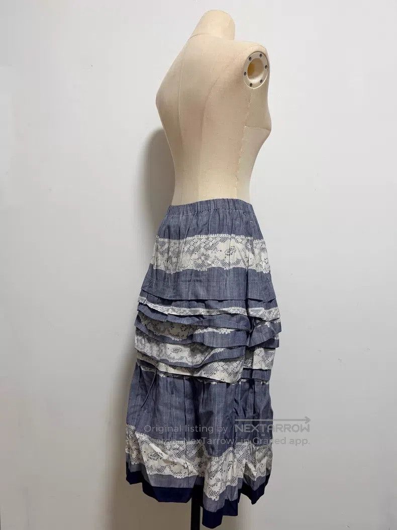 Comme des Garcons Comme Des Garcons size F Blue Layered Skirt Size 31" - 4 Thumbnail