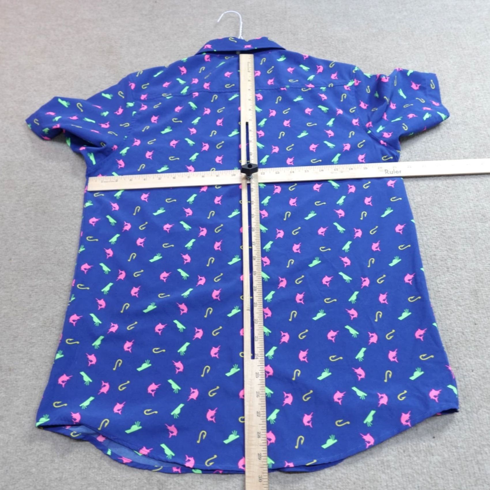 Vintage Simply Southern Shirt M Blue Life of the Party Performance AOP Shirt Men Medium Blue Responsive Button-Up Short Sleeve Collared Polyester Blend 2020s Size US M / EU 48-50 / 2 - 4 Thumbnail