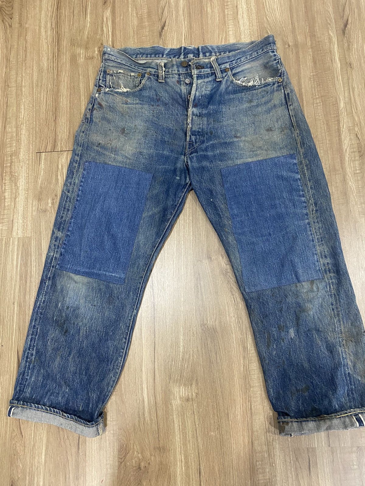Levi's True Vintage rare Levis 1947 one sided red tab jeans big E Size US 36 / EU 52 - 1 Thumbnail