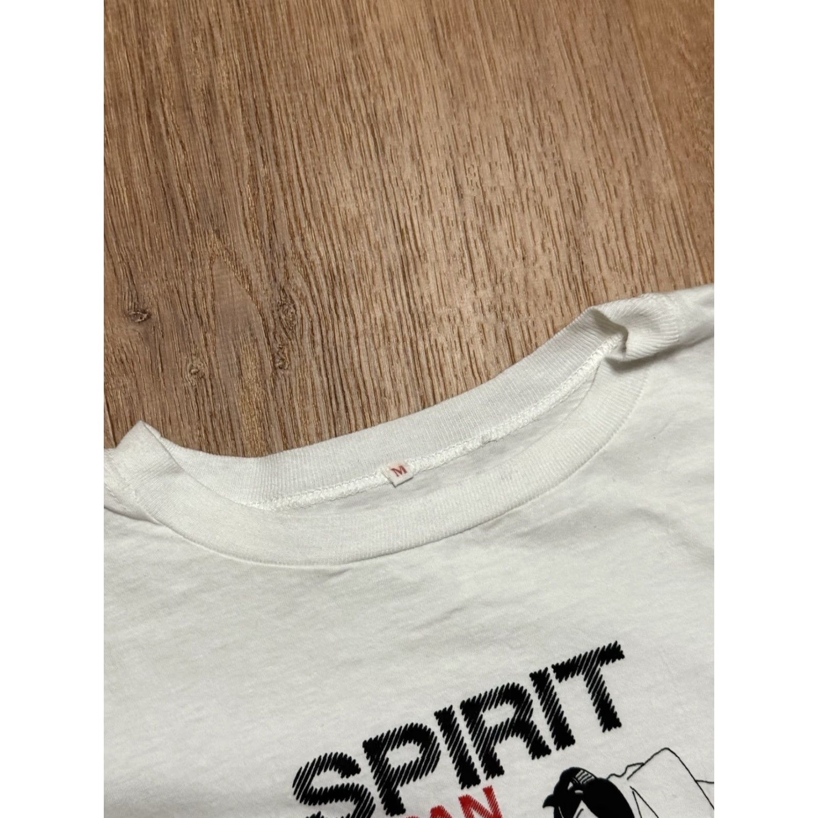 ESPIRIT VINTAGE Spirit Japan Japanese Art Graphic Shirt Single Stitch Mens M White 70s 80s Japan Spirit Shirt Mens M White Size US M / EU 48-50 / 2 - 3 Thumbnail