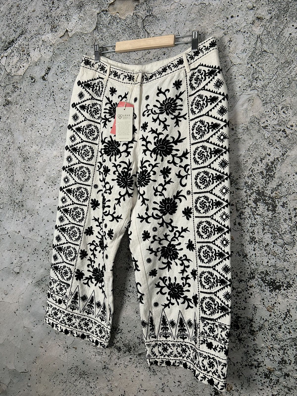 Other Vintage Embroidered Floral Pants New Streetwear Avantgarde Size US 32 / EU 48 - 2 Thumbnail