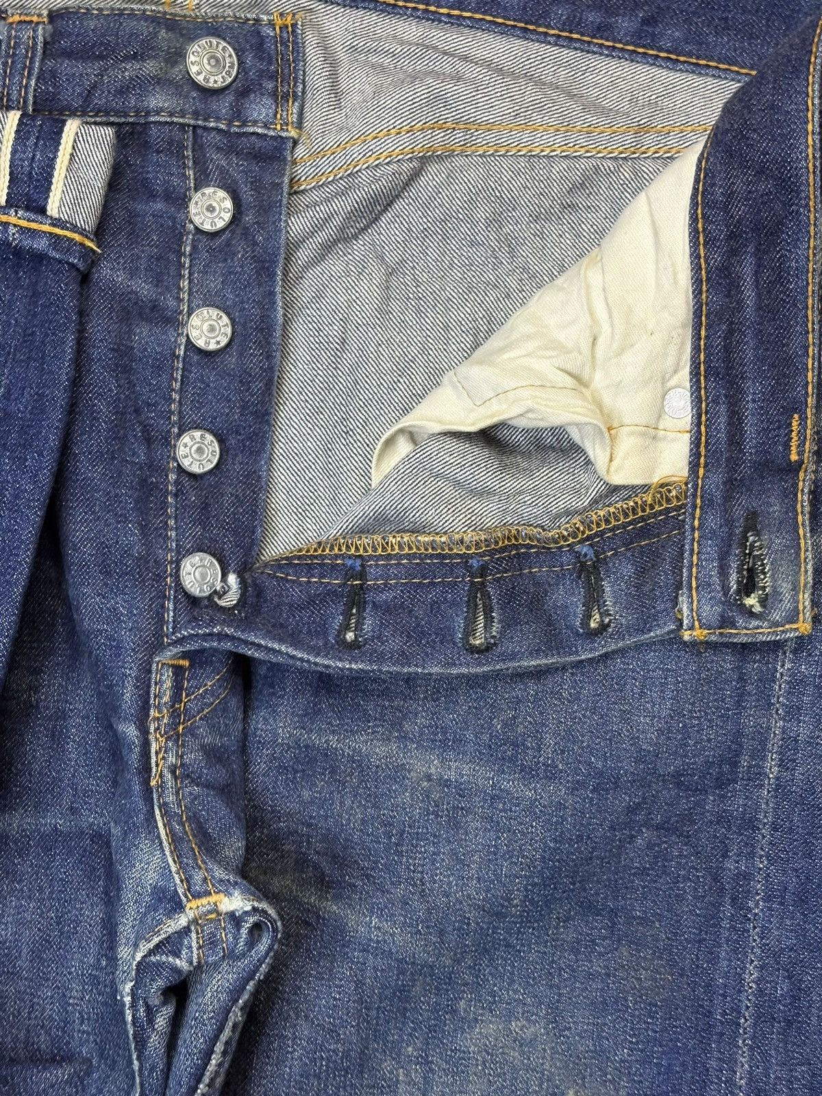 Japanese Brand × RESOLUTE Vintage Japanese Resolute Faded Mud Raw Denim Selvedge Jeans Size US 32 / EU 48 - 5 Thumbnail