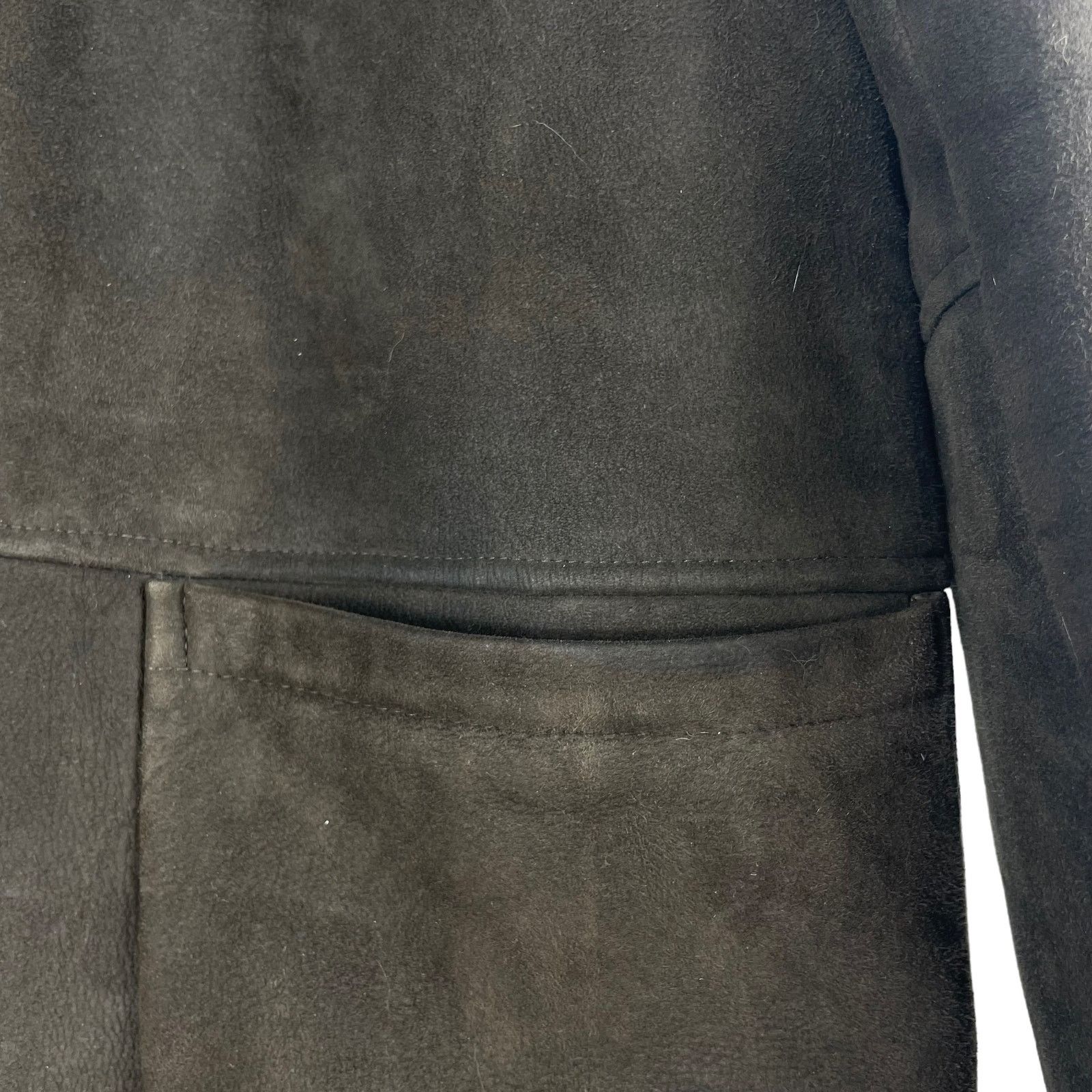 Other Men's Genuine Suede Shearling Long Coat Jacket Brown 3X Size US XXL / EU 58 / 5 - 7 Thumbnail