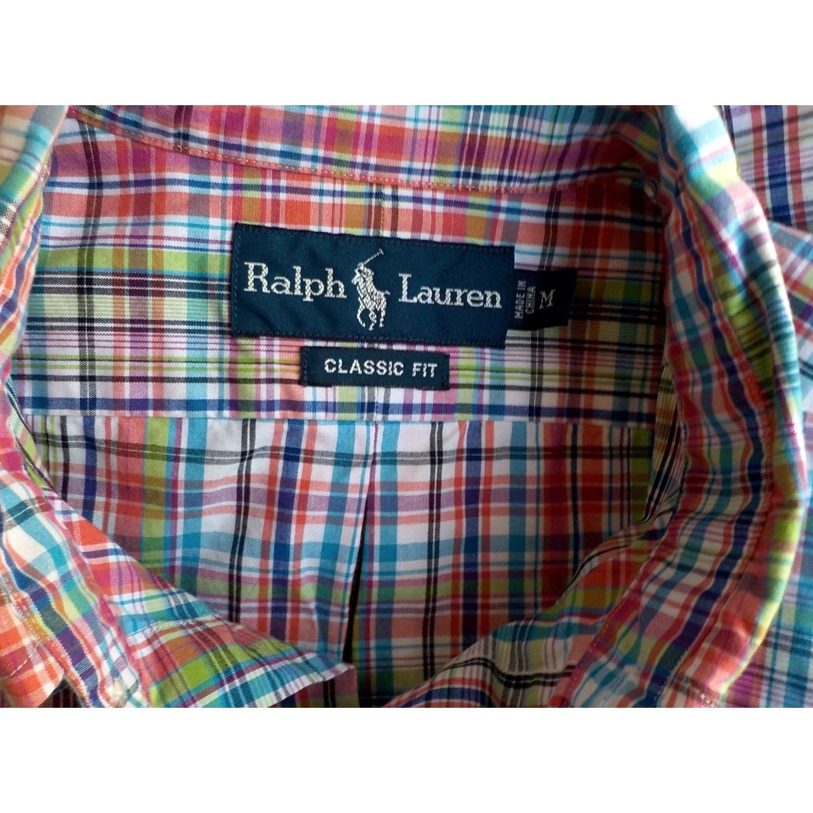 Ralph Lauren Ralph Lauren Classic Fit Plaid Button-Down SS Shirt Mens Size MD Pink/Blue/Green++ Size US M / EU 48-50 / 2 - 4 Thumbnail