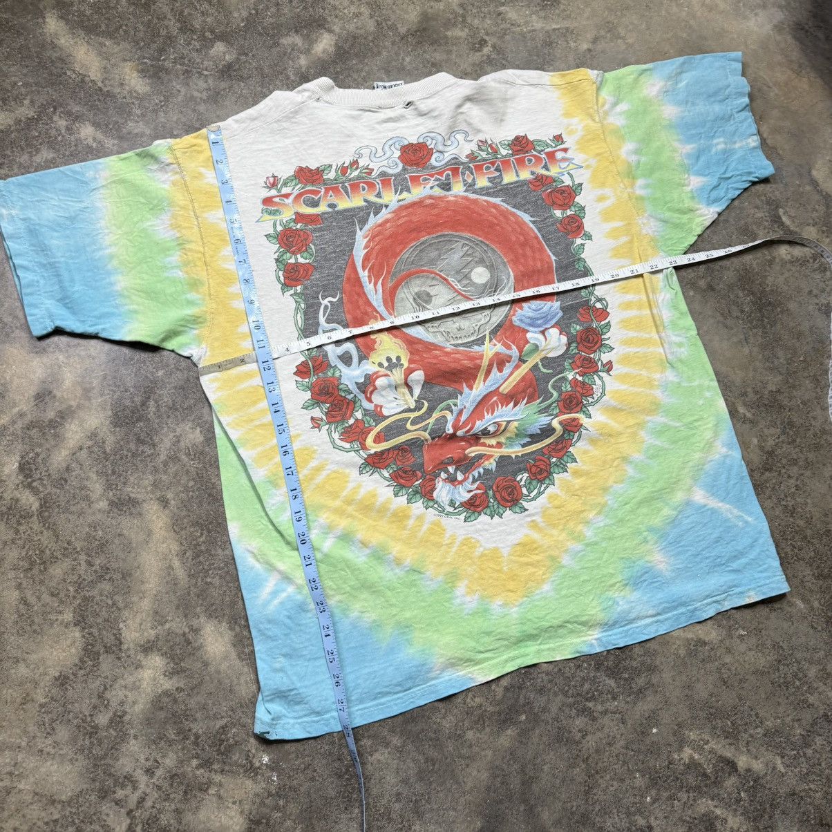 vintage grateful dead tye dye ying yang dragon band tshirt