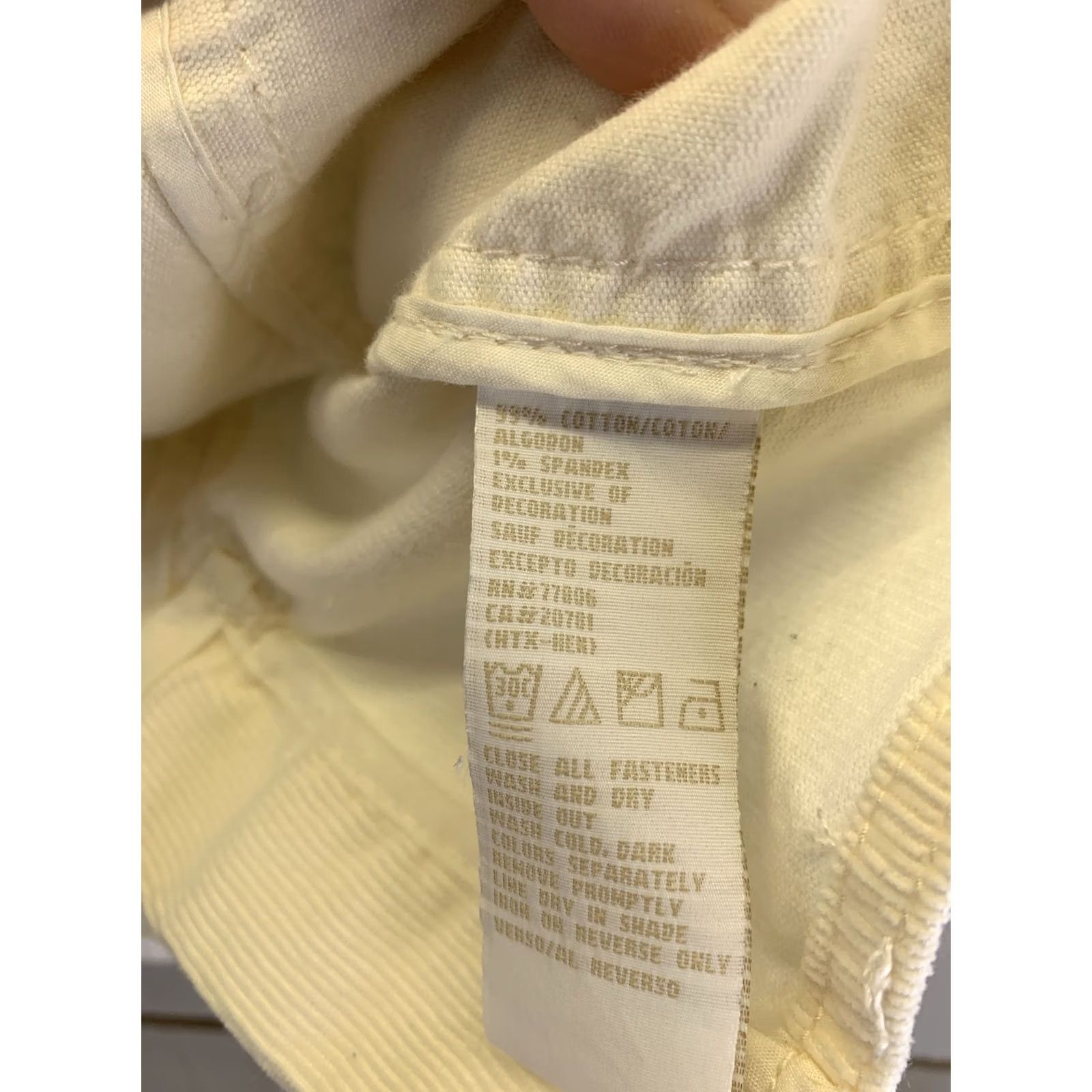 Tommy Hilfiger VINTAGE Tommy Hilfiger Stretch Ivory Corduroy Jacket Womens L-7262 Size L / US 10 / IT 46 - 4 Thumbnail