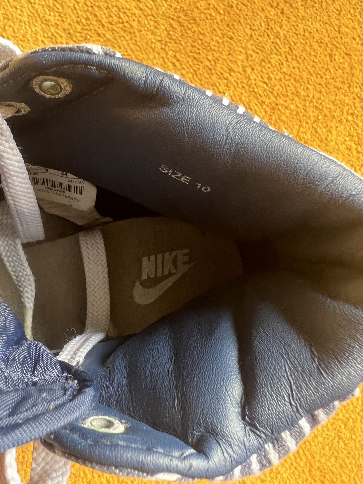 Nike NIKE Blazer Men's Mid Basic Pinstripe Navy Brown Shoes Size US 10 / EU 43 - 7 Thumbnail
