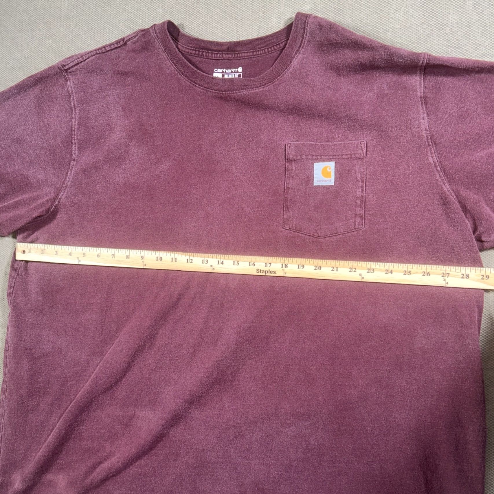 Carhartt Carhartt Shirt 4XL Maroon Red Workwear Short Sleeve T-Shirt Casual Relaxed Men’s Size US XXL / EU 58 / 5 - 5 Thumbnail