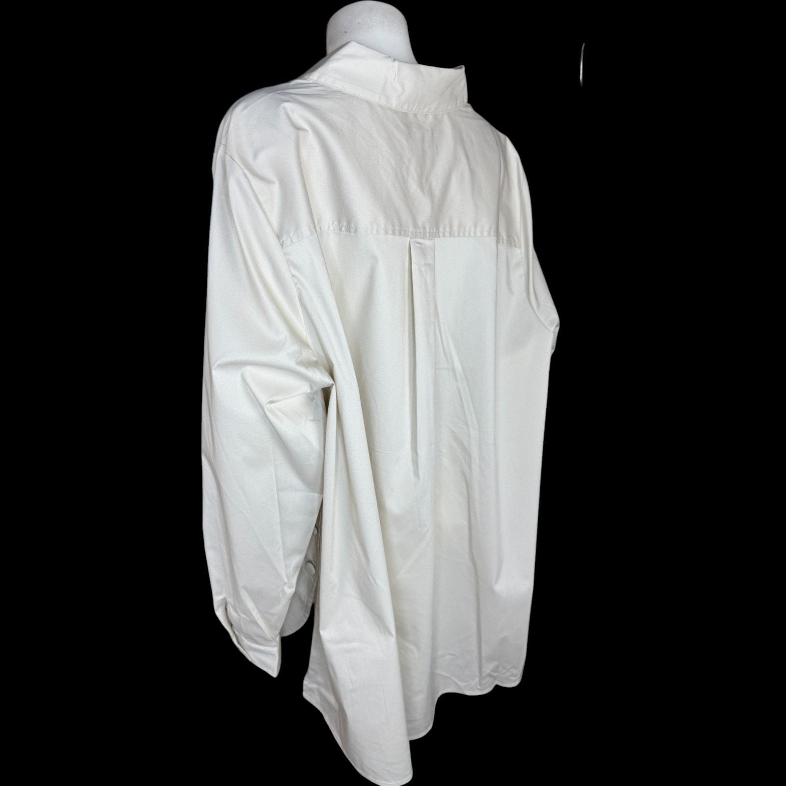 Denim & Co. Denim & Co. White Button Up Shirt 3X Stretch CoolMax Size 3XL / US 20-22 - 7 Thumbnail