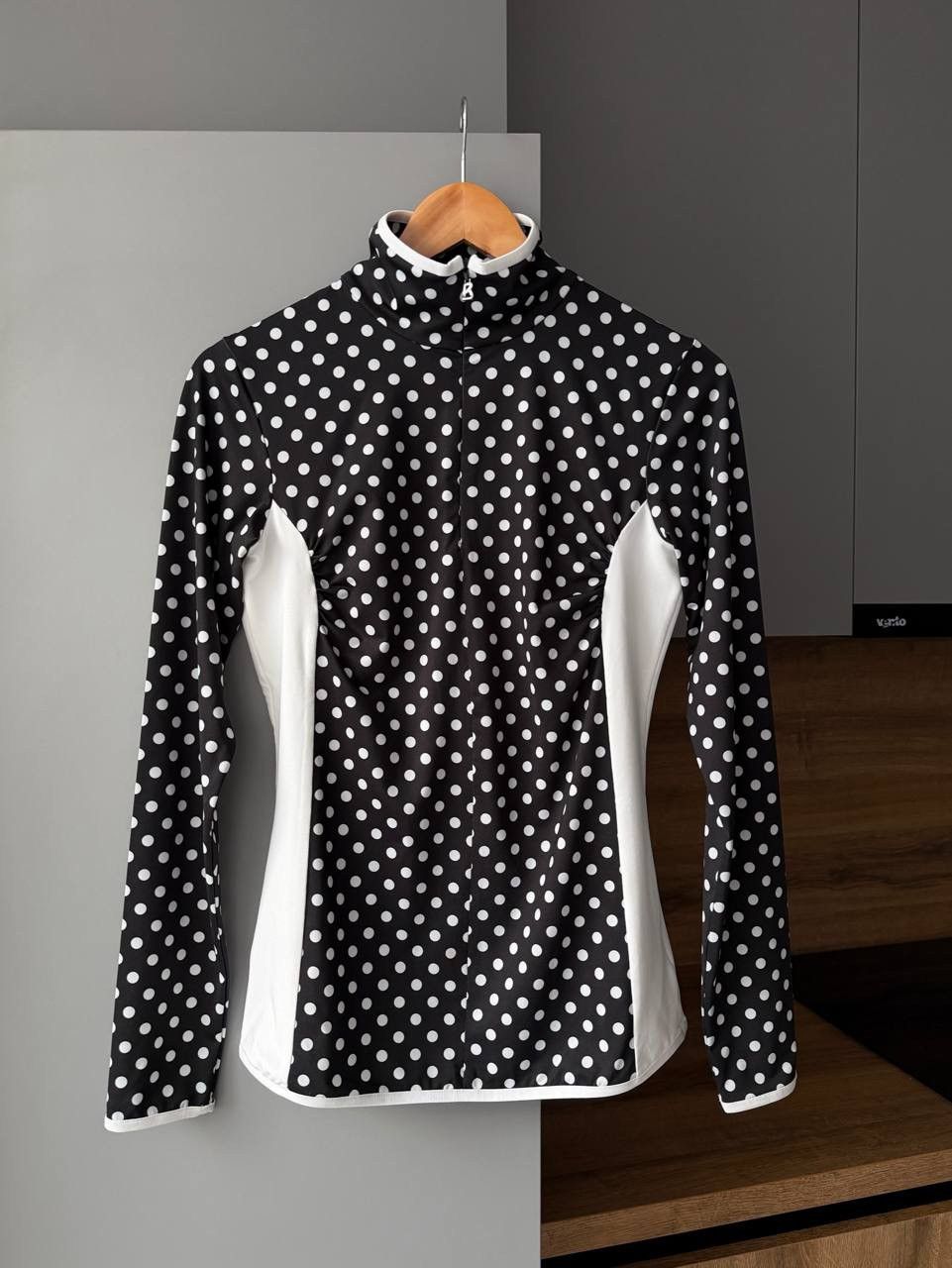 Bogner Bogner Polka Dot Fleece 1/3 Zip Pullover Sweatshirt Size S / US 4 / IT 40 - 1 Thumbnail