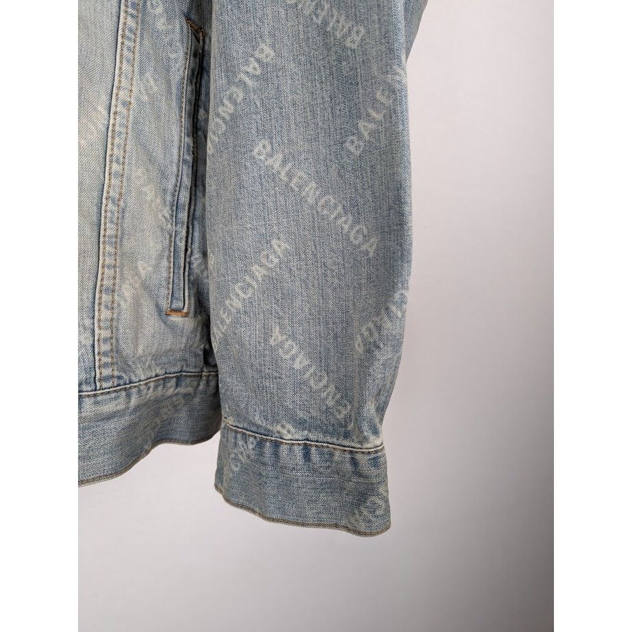 Balenciaga o1rshd1 Jacket Japanese Ring Blue Denim in Blonde Ring Size US L / EU 52-54 / 3 - 7 Thumbnail