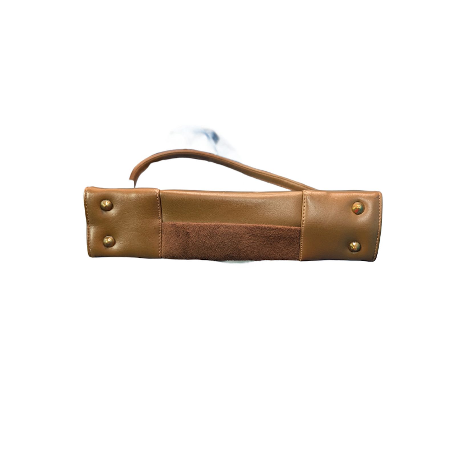 The Unbranded Brand Vintage Brown Structured Frame Handbag with Top Handle Size ONE SIZE - 6 Thumbnail