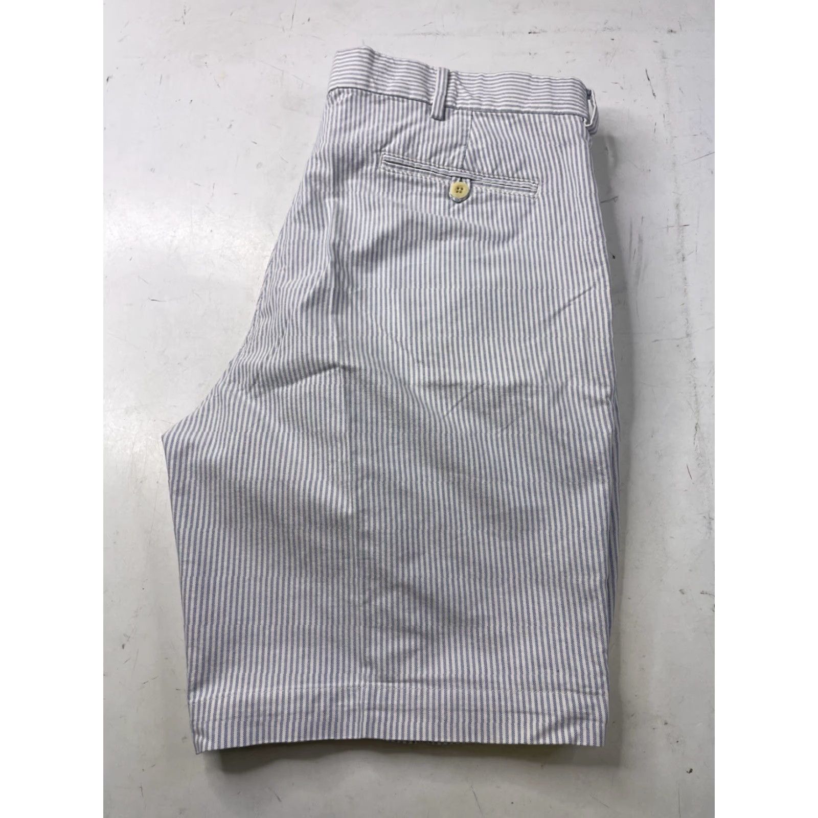 Polo Ralph Lauren Polo Ralph Lauren Shorts Mens 38 Chino Cotton Flat Front Blue White Seersucker Stripe Pockets Mens Size US M / EU 48-50 / 2 - 2 Thumbnail