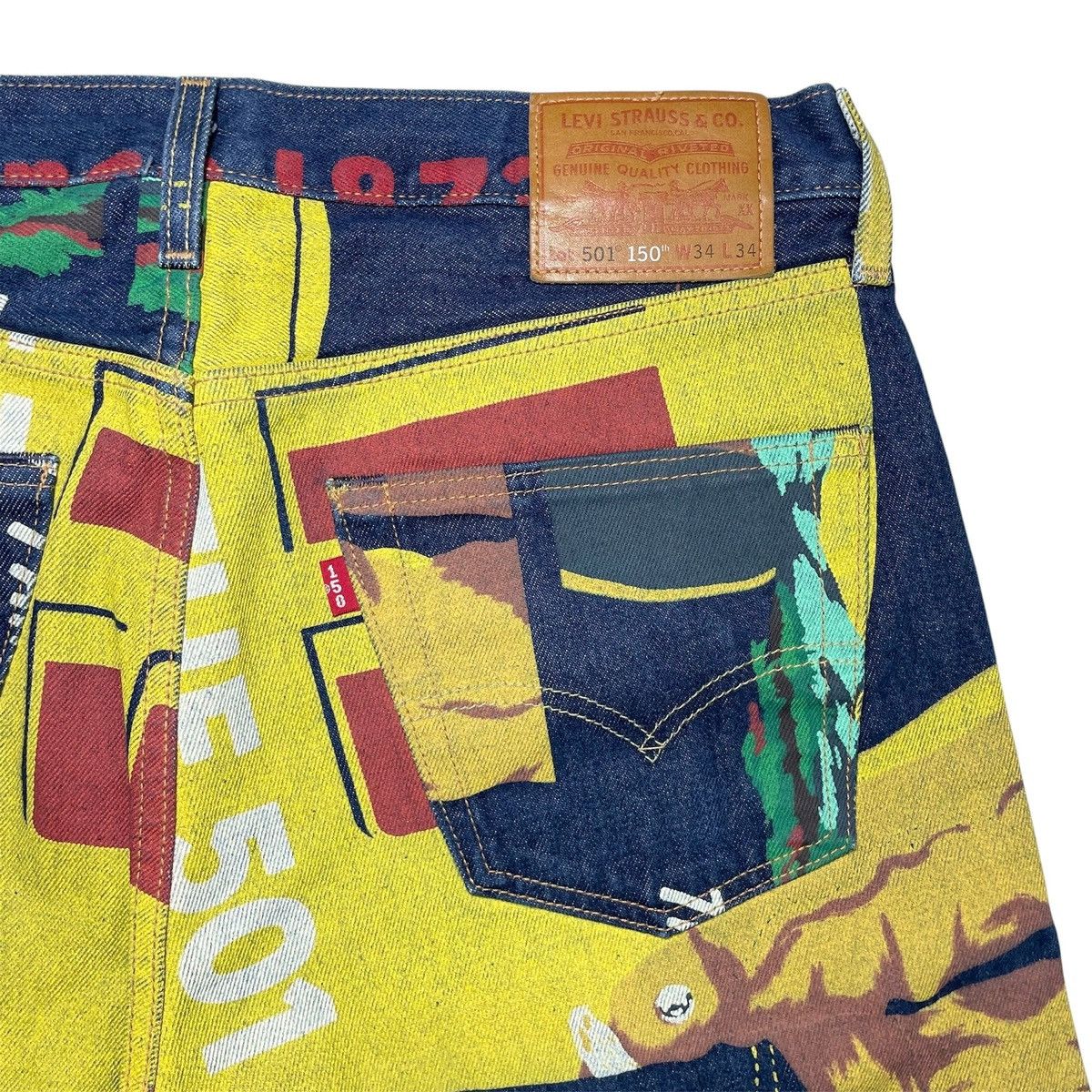 Levi's Vintage Clothing 2020s Levi's 150th Anniversary 501 Banner Denim - 34x34 Size US 34 / EU 50 - 6 Thumbnail