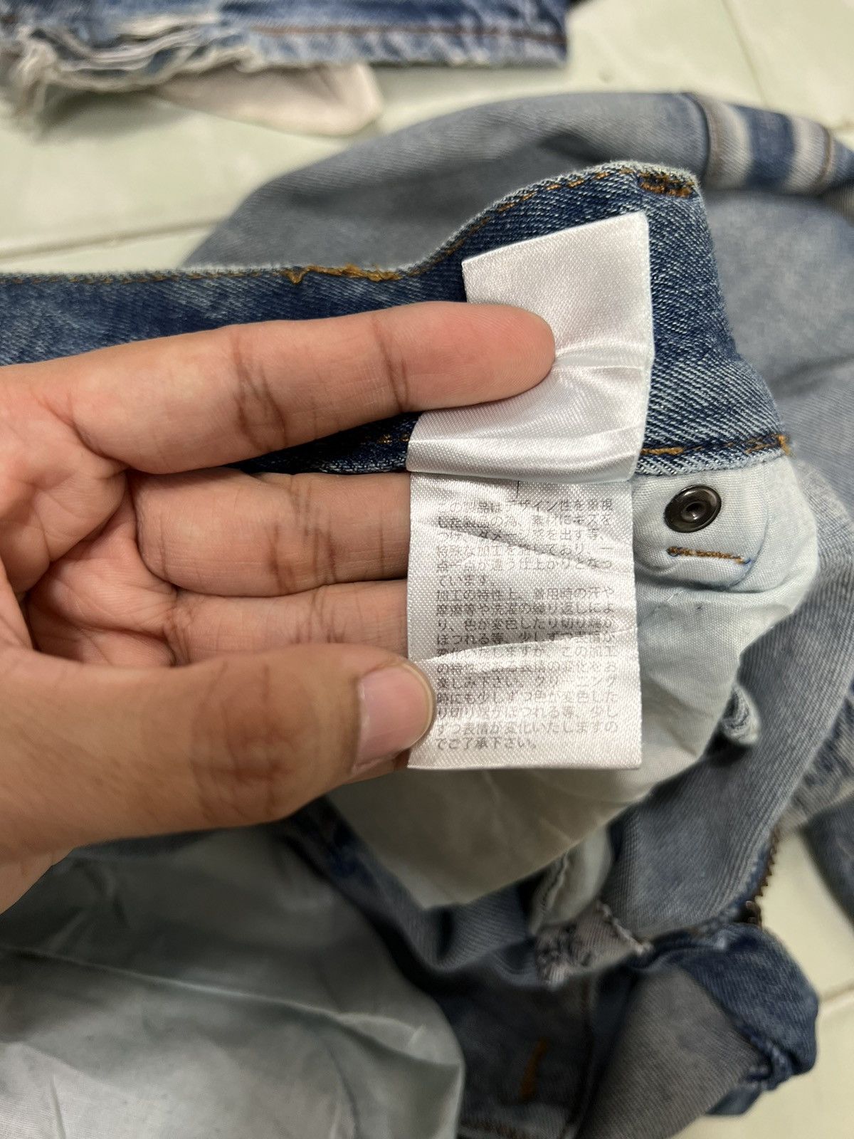 In The Attic 🔥 IN THE ATTIC BIKER MOTO DYED BROKEN DENIM SLIM FIT Size US 36 / EU 52 - 16 Thumbnail