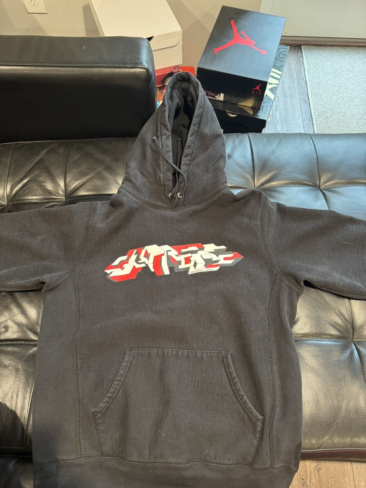 Supreme Supreme Mirrored Logo Hooded Sweatshirt - F/W 2019 - Size M Size US M / EU 48-50 / 2 - 2 Thumbnail