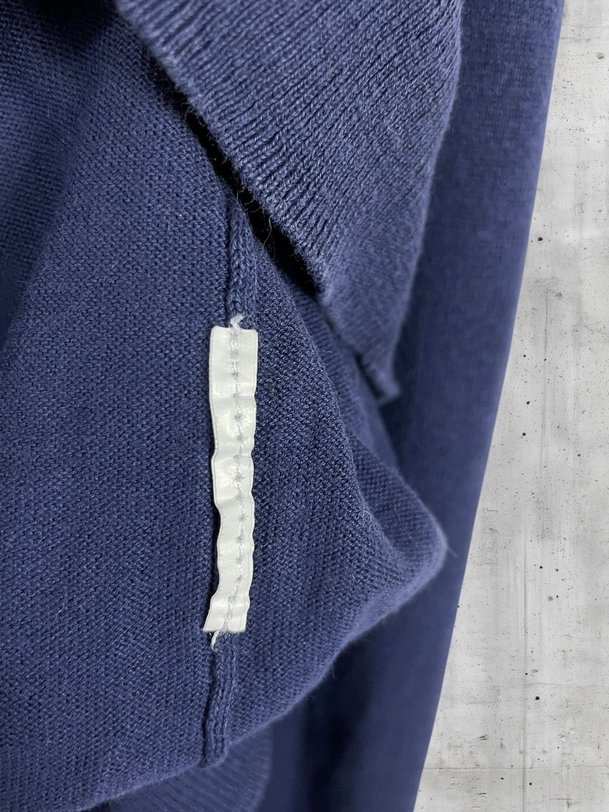 Vintage Paolo Pecora Silk Elbow Patches Distressed Knit Sweater Size US L / EU 52-54 / 3 - 4 Thumbnail