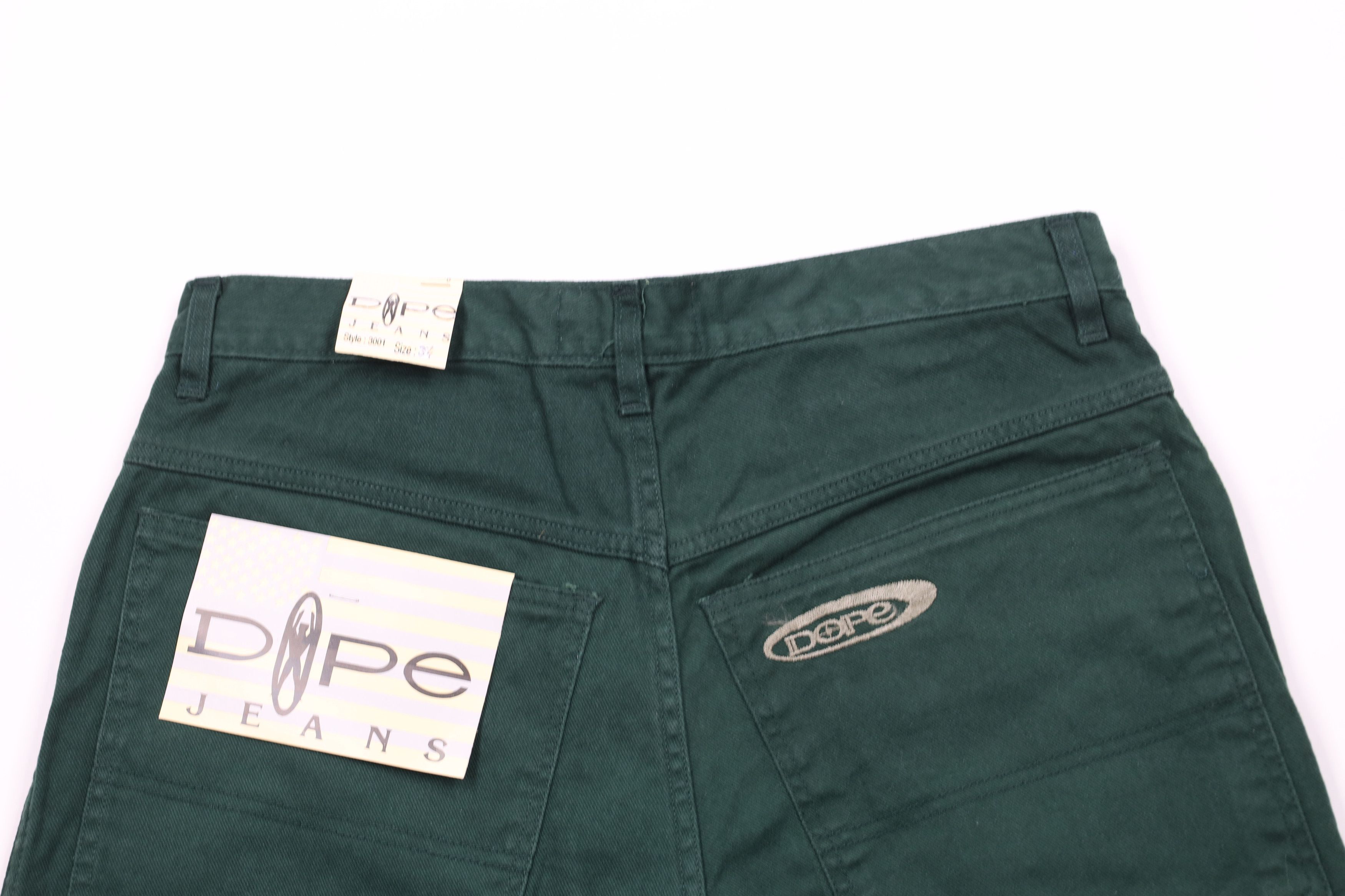 Vintage Deadstock Vintage 90s Streetwear Denim Shorts Jorts Green Size US 34 / EU 50 - 11 Thumbnail