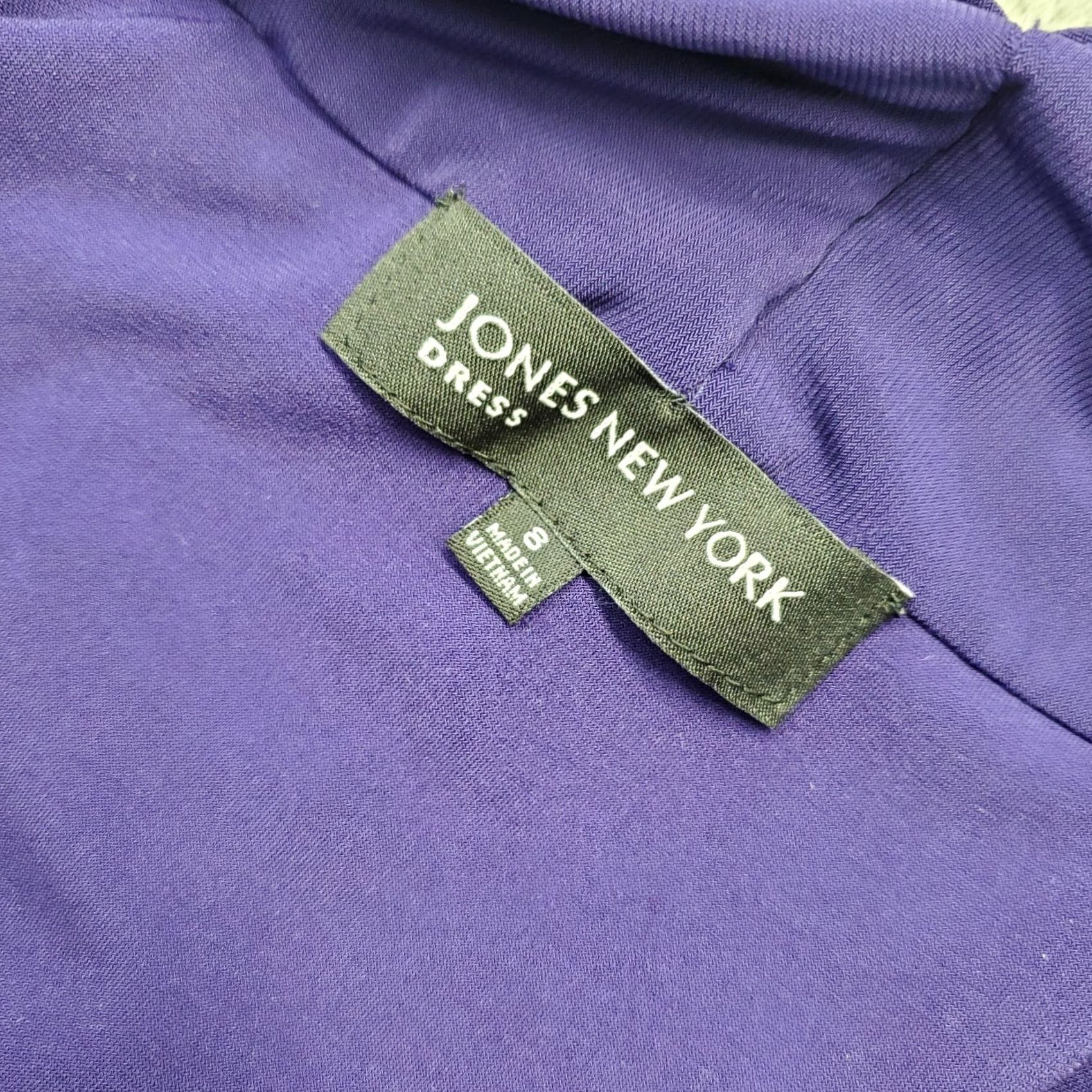 Jones New York Jones New York Dress Womens 8 Purple Tank Dress Polyester Sleeveless Knee Length Vintage? Pre-owned Size M / US 6-8 / IT 42-44 - 3 Thumbnail