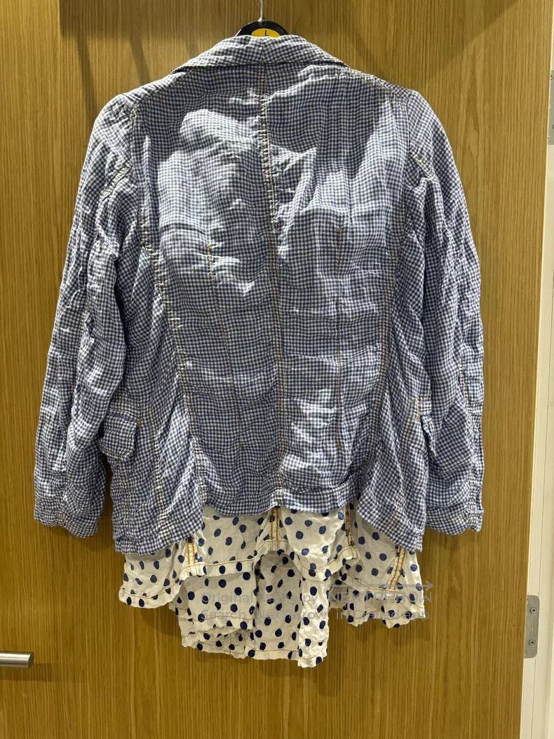 Comme des Garcons Comme Des Garcons Blue Plaid Polka Dot Two-Sided Jacket Size M / US 6-8 / IT 42-44 - 3 Thumbnail