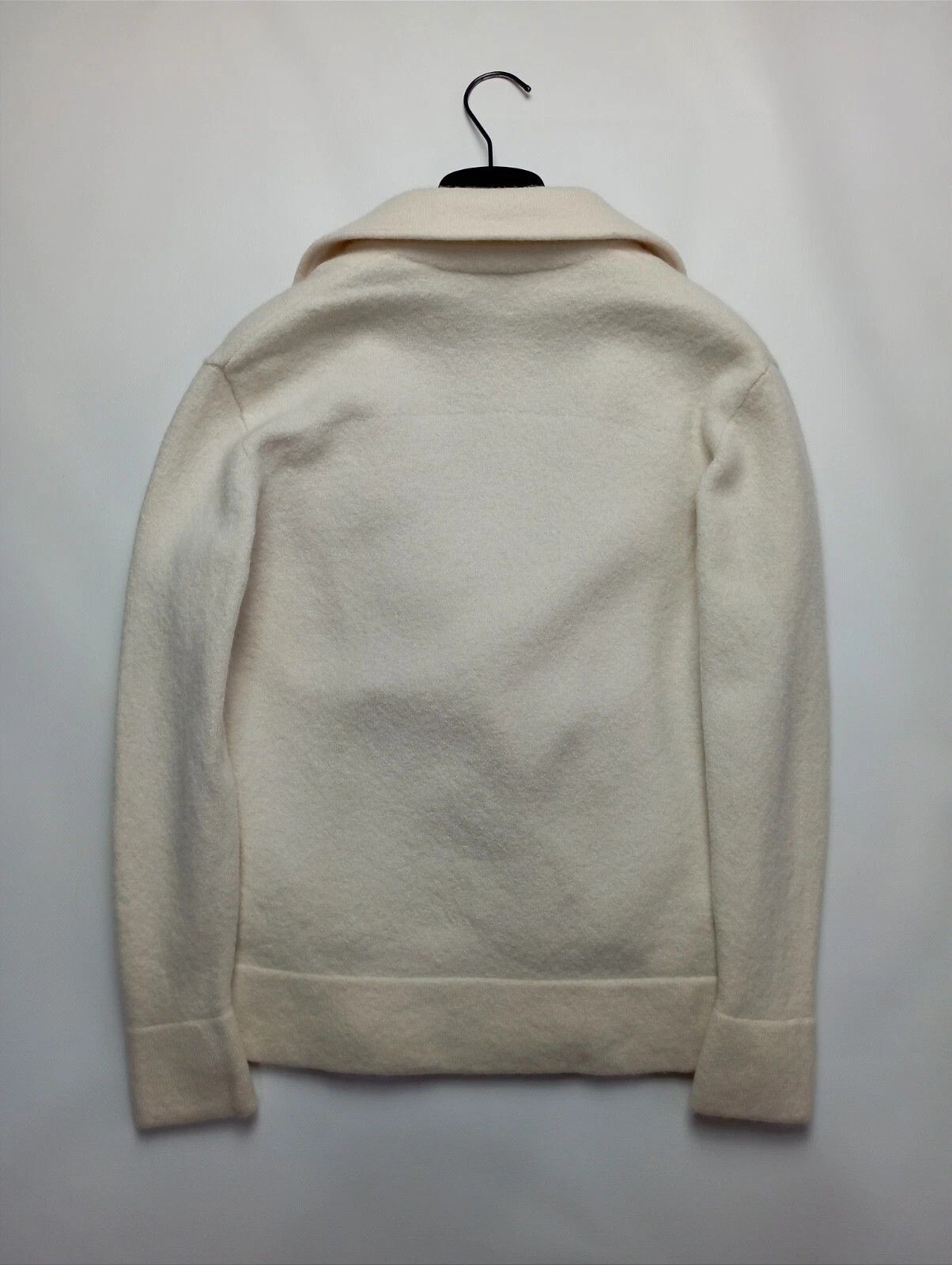 Allsaints AllSaints Robyn Biker Merino Wool Jacket Ivory – Size XS–S Size XS / US 0-2 / IT 36-38 - 8 Thumbnail