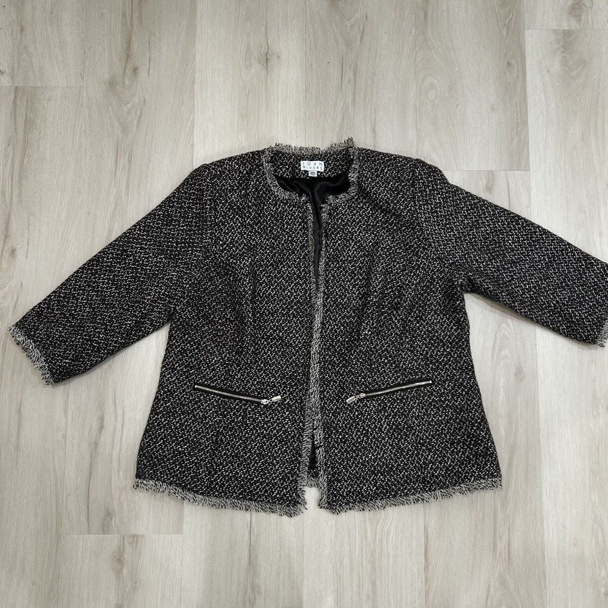 Joan Rivers Joan Rivers Brown Tweeded wool Jacket (US 20W) Size 3XL / US 20-22 - 1 Thumbnail