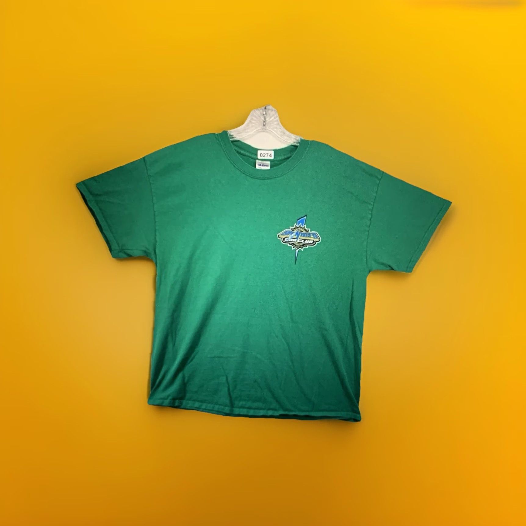 Gildan VINTAGE Car Club T-Shirt Adult XL Green Cotton Retro Cars 35th Annual Autofest Chevy Size US XL / EU 56 / 4 - 2 Thumbnail