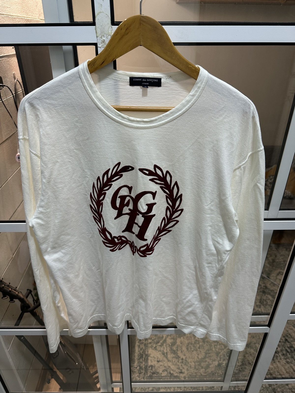 Comme des Garcons Homme Plus SS2005 Comme des Garcons CDGH “Red Velvet” L/S Shirt Size US M / EU 48-50 / 2 - 2 Thumbnail