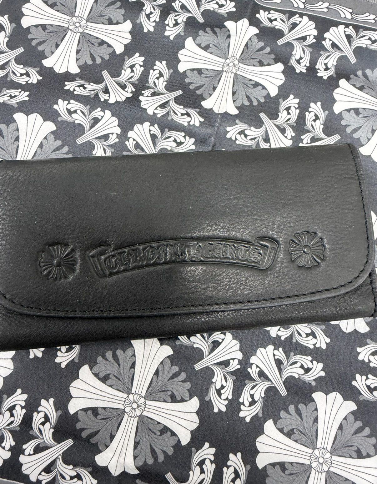 Chrome Hearts Brand New Chrome Hearts Black Scroll Eyeglass Pouch Size ONE SIZE - 2 Thumbnail