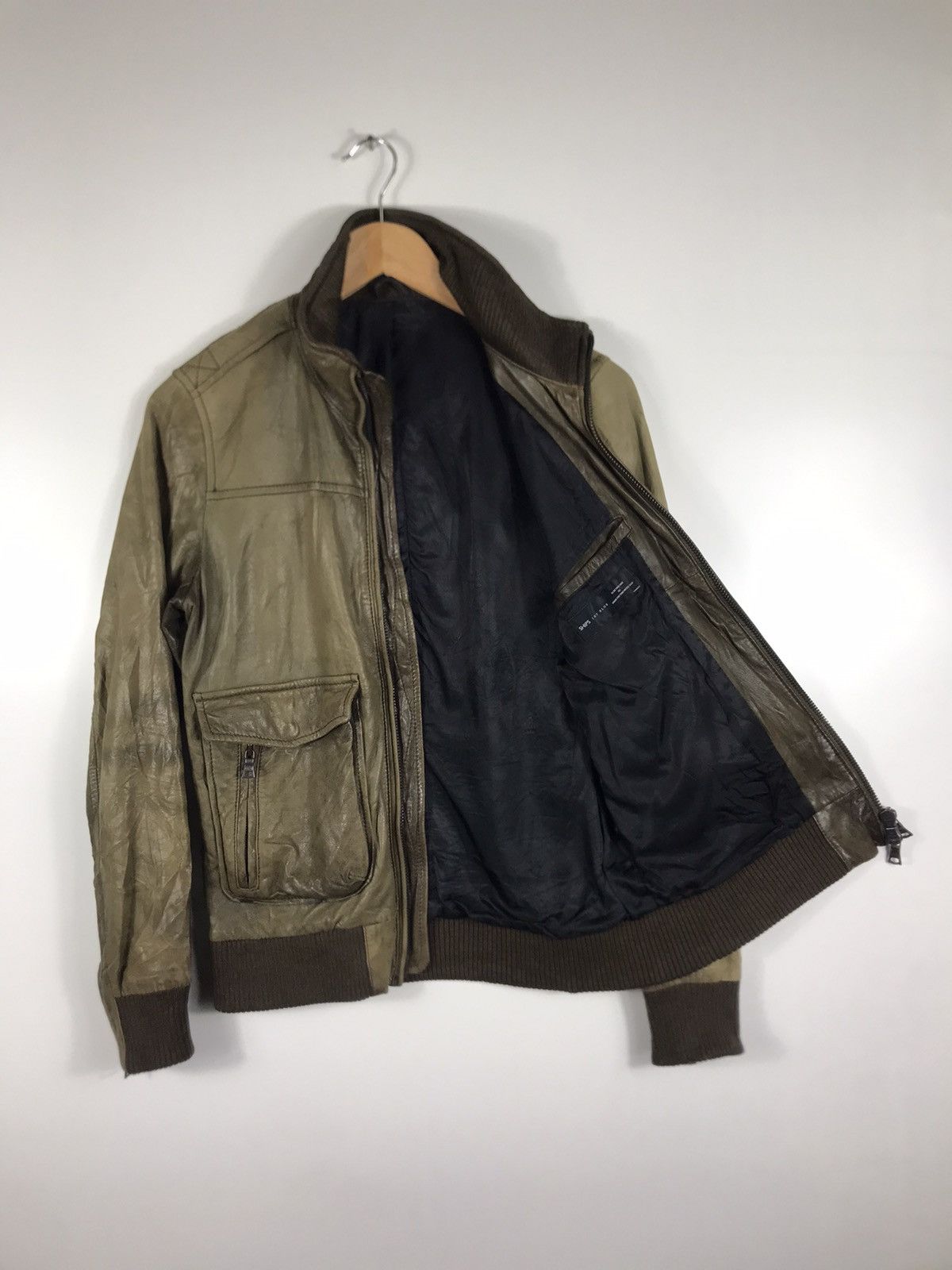 Ships Jet Blue ⚡️Vintage Ships Jet Blue Distressed Leather Jacket Size US S / EU 44-46 / 1 - 11 Thumbnail