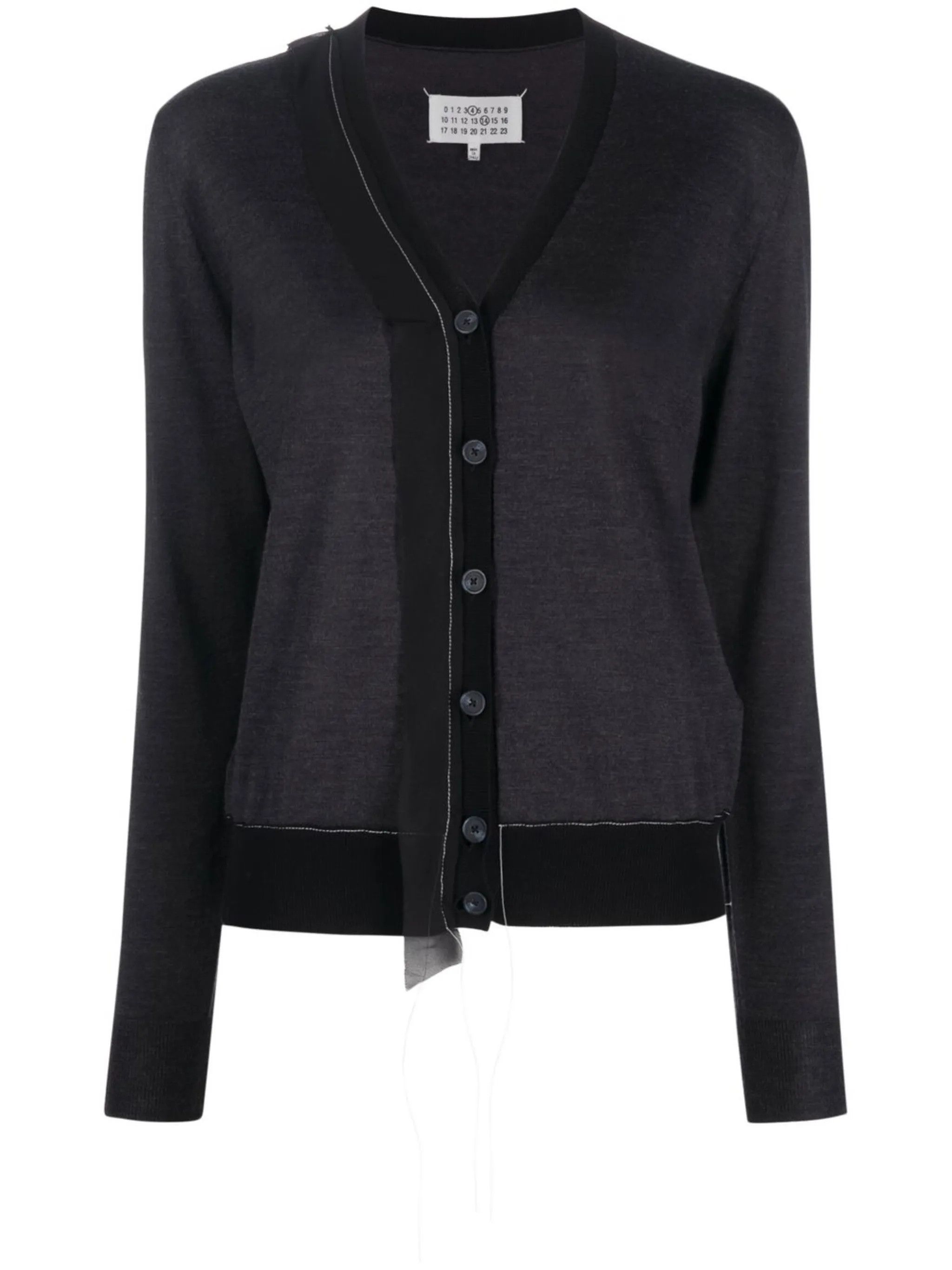 Maison Margiela o1y0625 Cardigan in Dark Gray/Black Size XS / US 0-2 / IT 36-38 - 1 Thumbnail