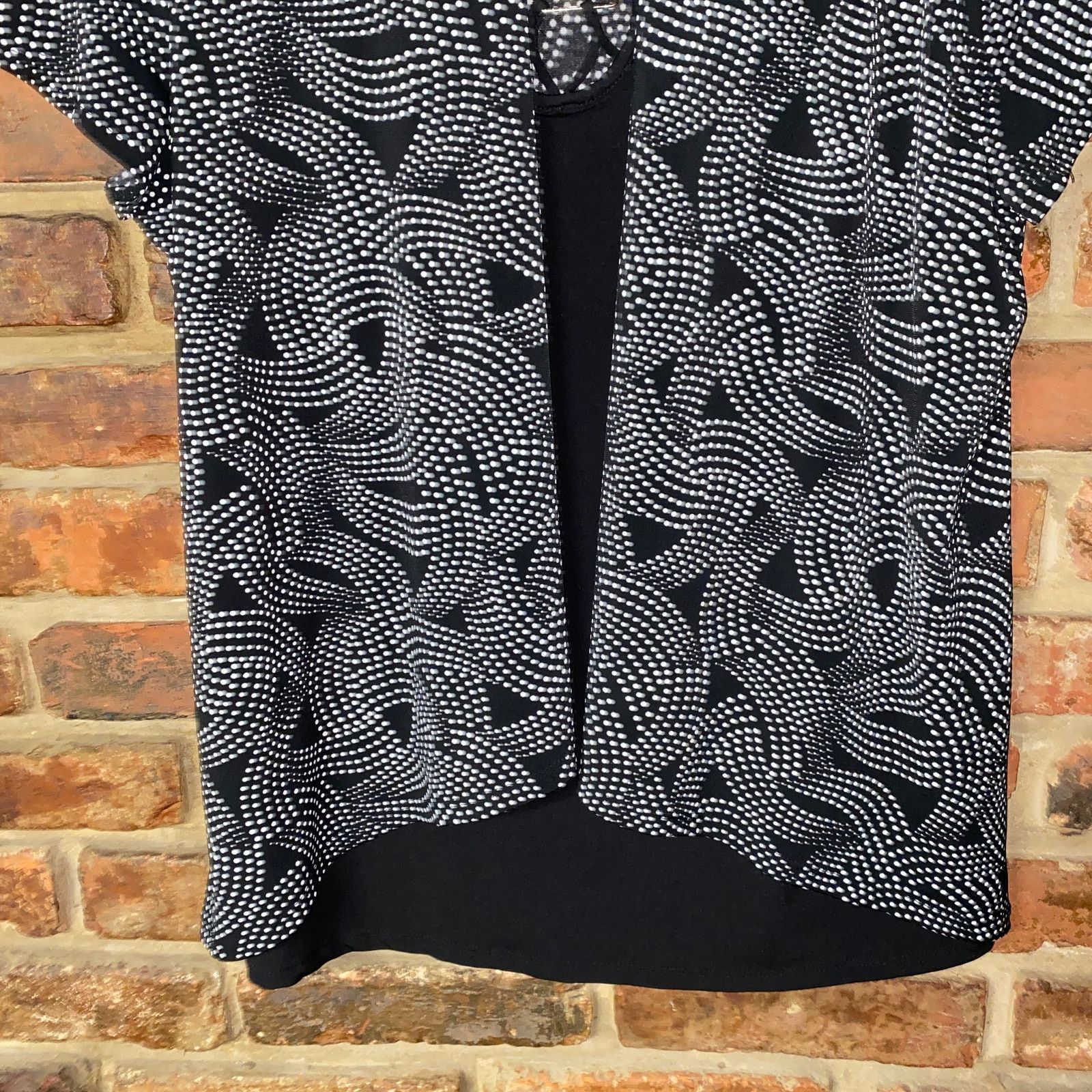 Other Susan Lawrence Black & White Short Sleeve Blouse Size Small Size S / US 4 / IT 40 - 3 Thumbnail