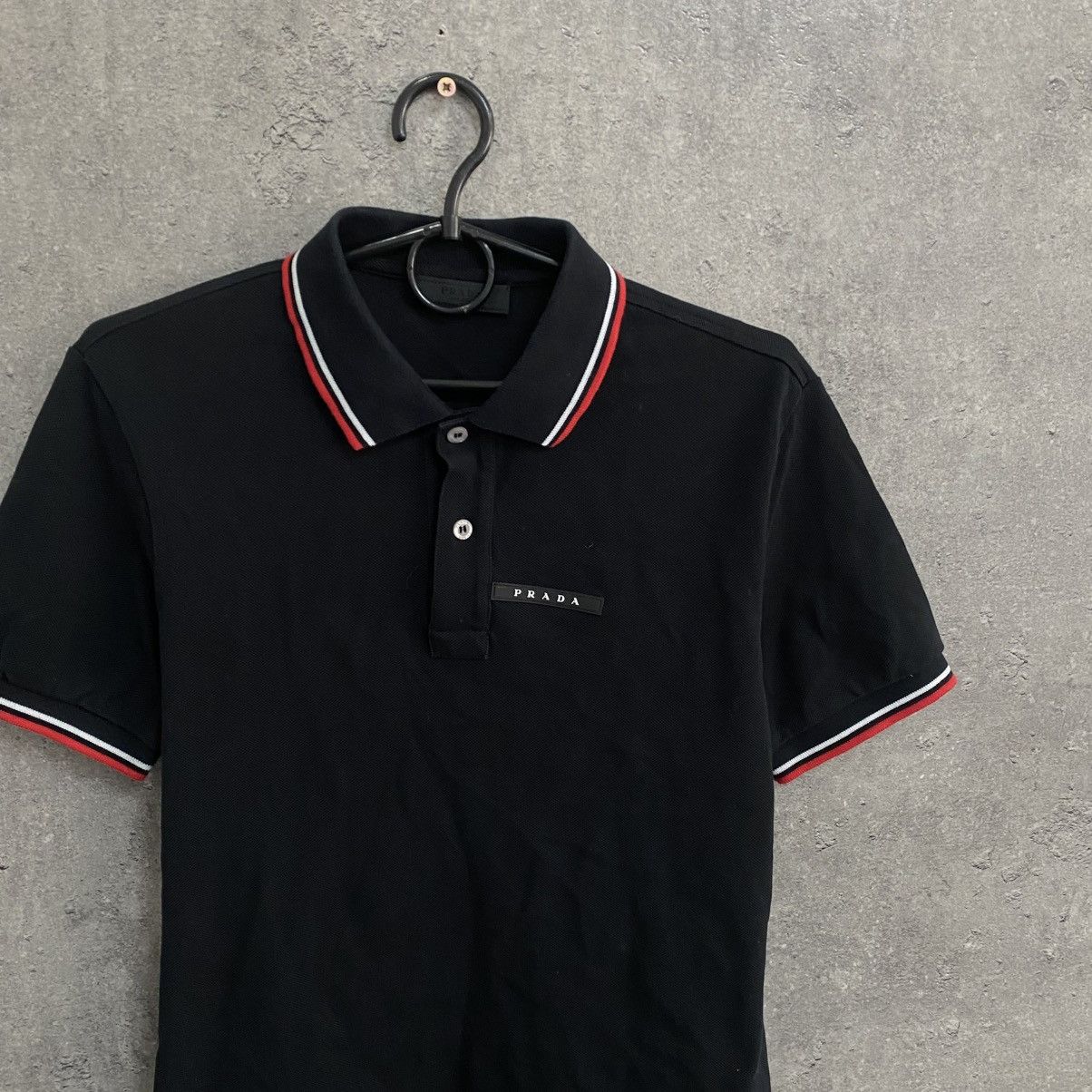 Prada Vintage Prada Red Tab Polo T-Shirt Size US S / EU 44-46 / 1 - 4 Thumbnail