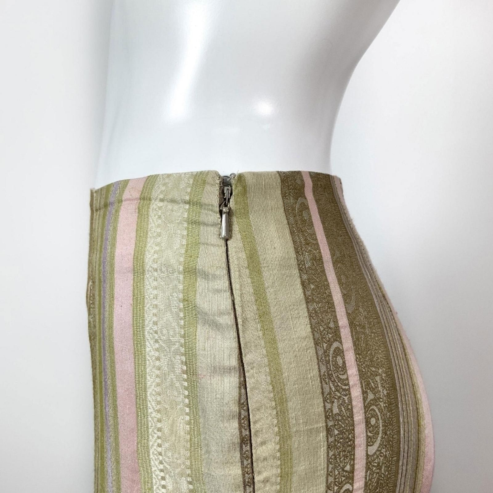 Dana Lee Dana Buchman Striped Pants MultiPastel Straight Leg Side Zip Size 34" / US 12 / IT 48 - 7 Thumbnail