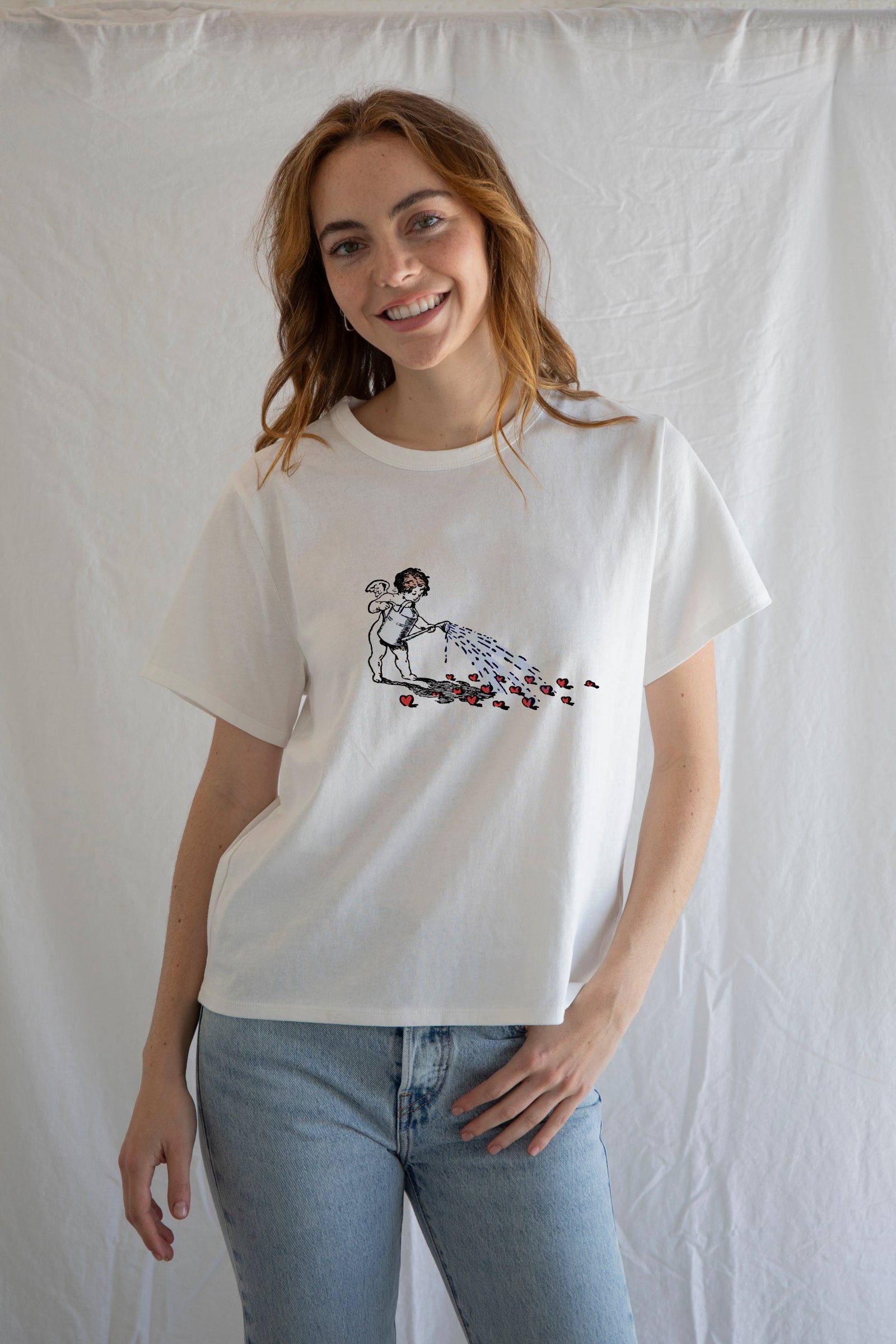 Designer × Vintage Vintage Cherub Tee – Soft Romance Meets Retro Edge Size L / US 10 / IT 46 - 1 Thumbnail