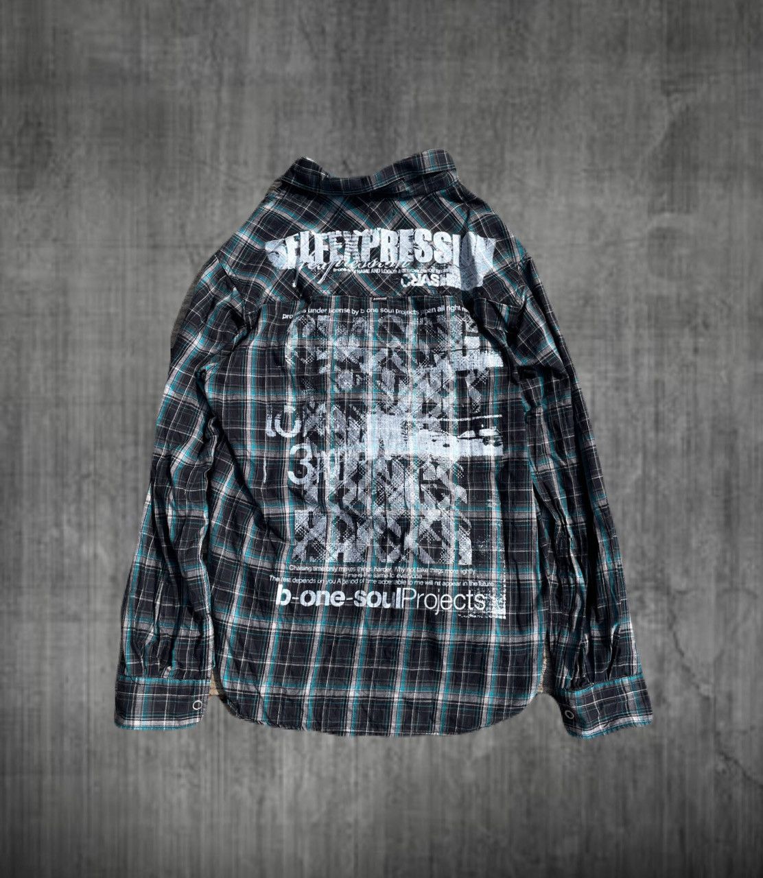 If Six Was Nine 2000s Japanese archive Vkei Poem Plaid Shirts Y2K Size US M / EU 48-50 / 2 - 1 Thumbnail