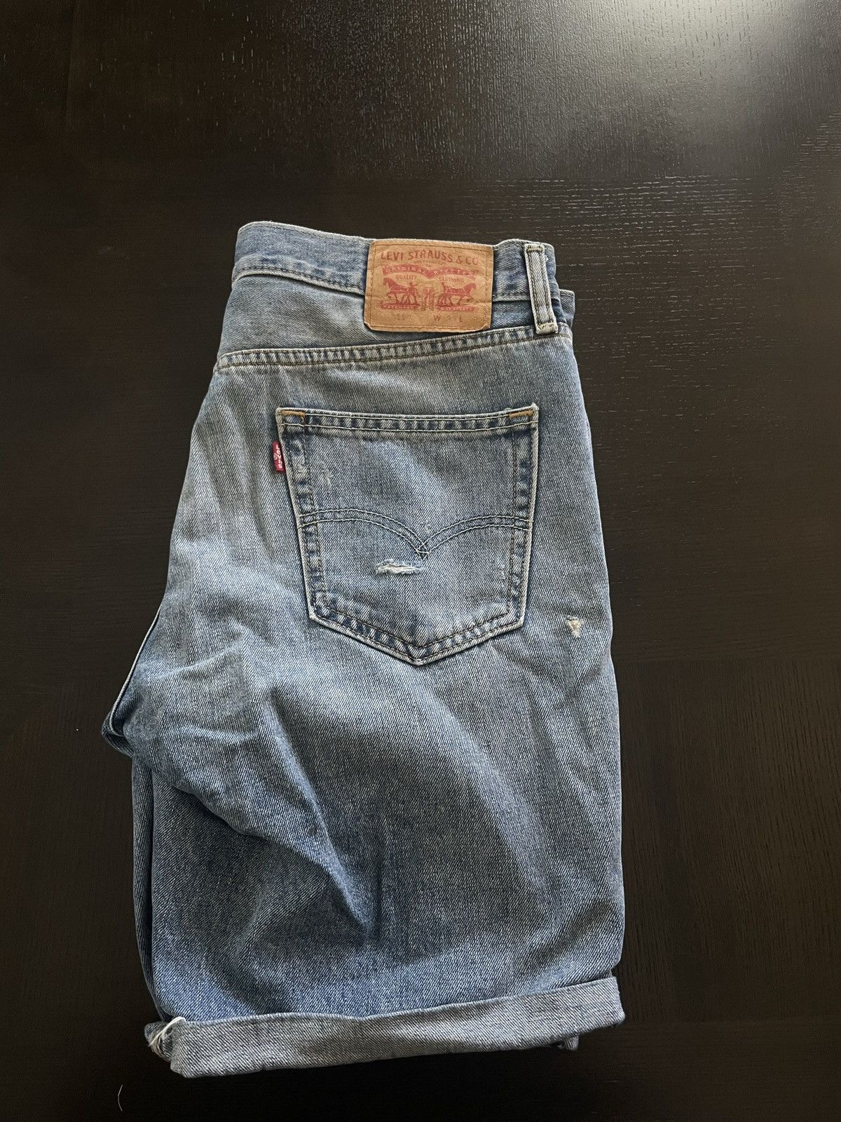 Levi's Levis denim shorts distressed Size US 33 - 2 Thumbnail
