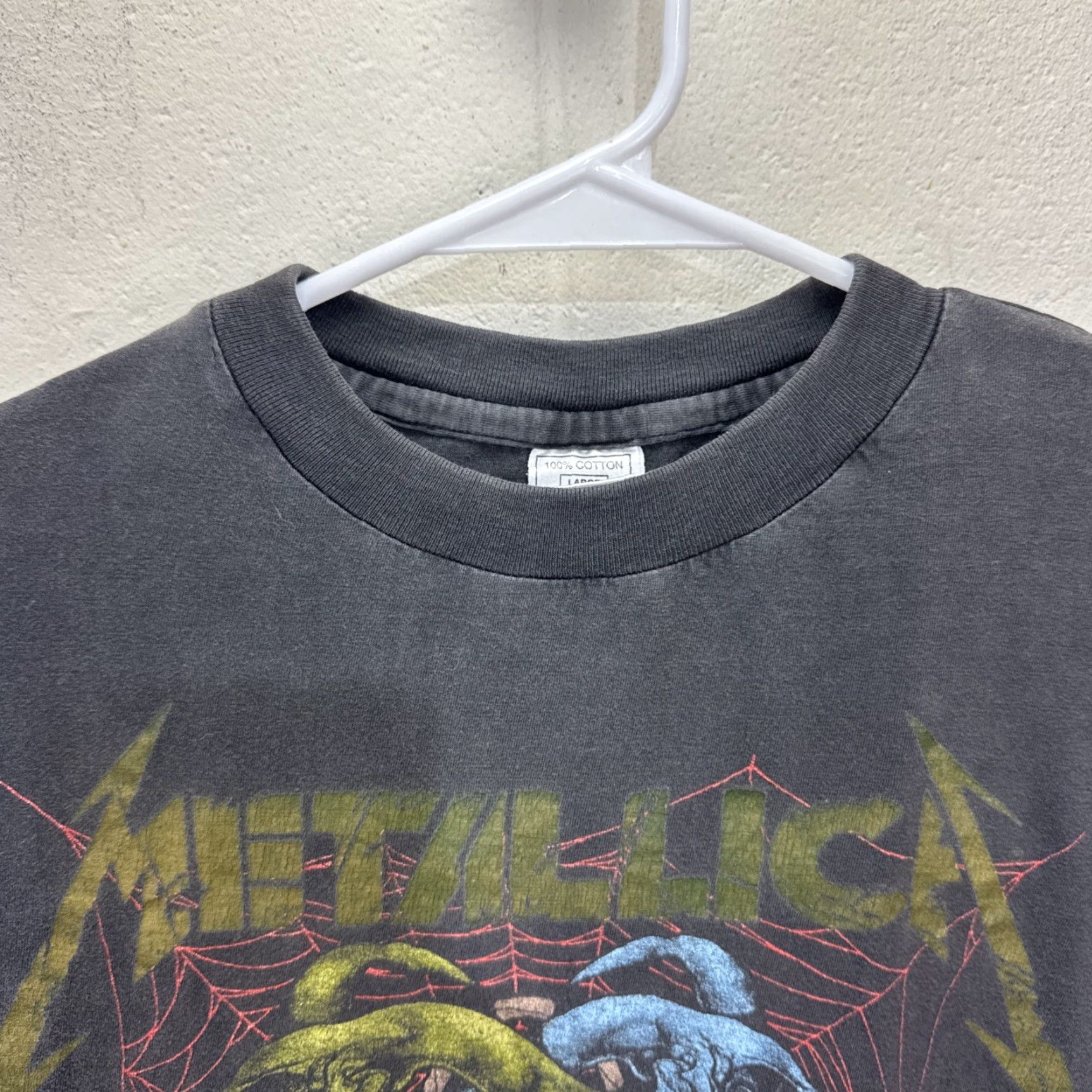 Vintage VINTAGE Metallica T-Shirt 1990s Graphic Tee Short Sleeve Men Large Black Band Merch Grunge Style Size US L / EU 52-54 / 3 - 4 Thumbnail