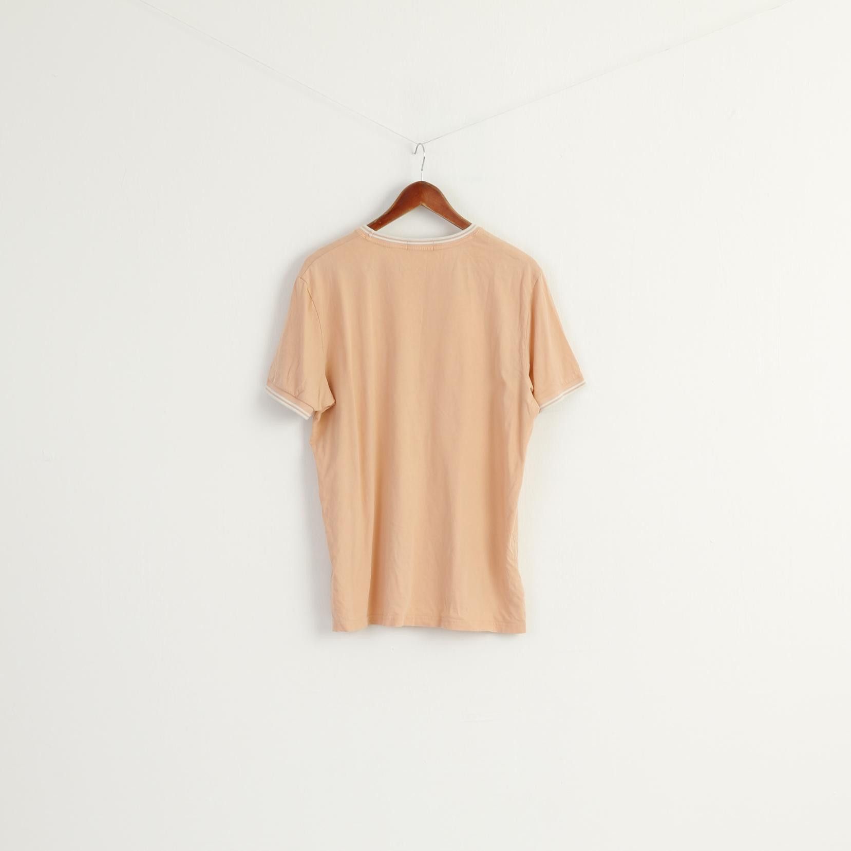 Fred Perry Fred Perry Men L / XL Shirt Peach 100% Cotton 1202 Size US L / EU 52-54 / 3 - 8 Thumbnail