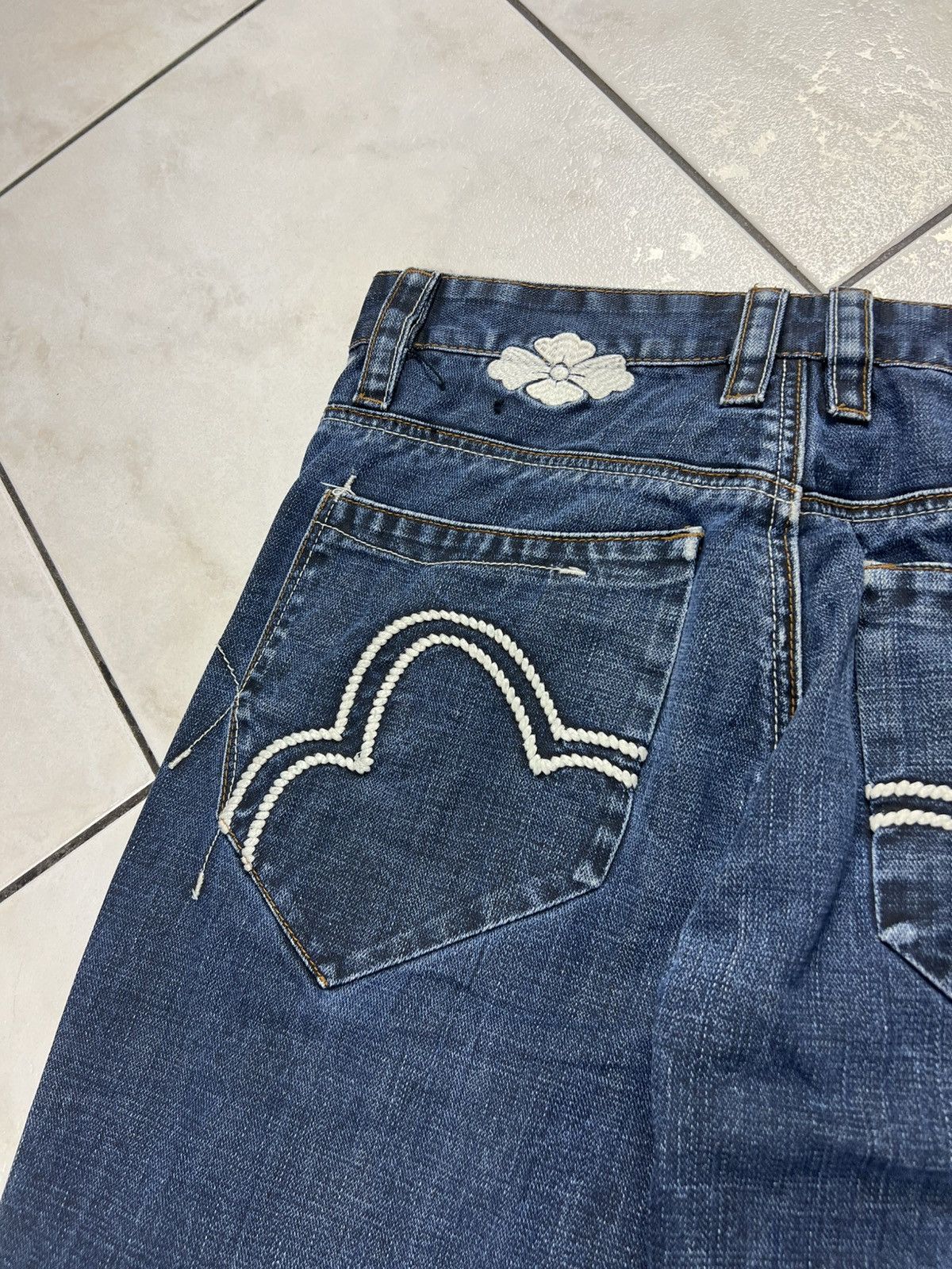 Evisu Vintage Soone denim distressed y2k selvedge jeans navy japan Size US 32 / EU 48 - 18 Thumbnail