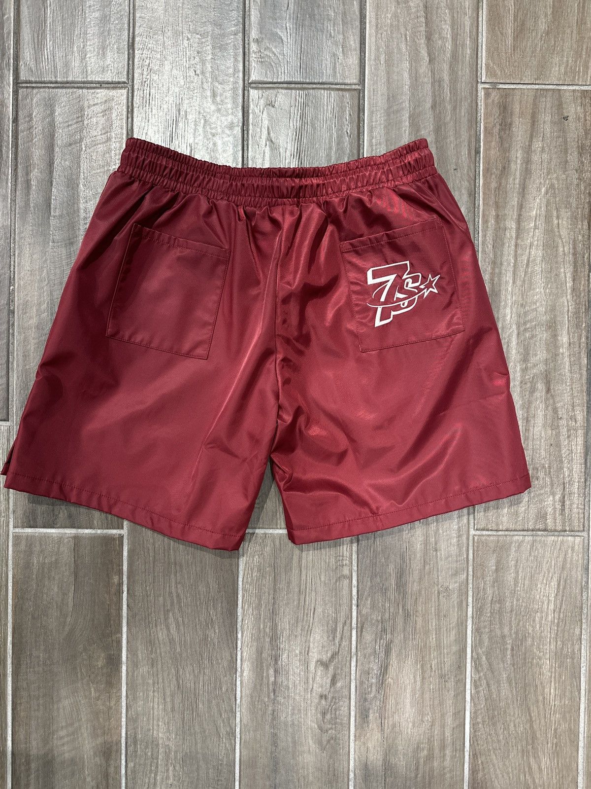 TRIPLE SEVENS Triple Sevens Nylon Button Up Shorts Red Size US 36 / EU 52 - 2 Thumbnail
